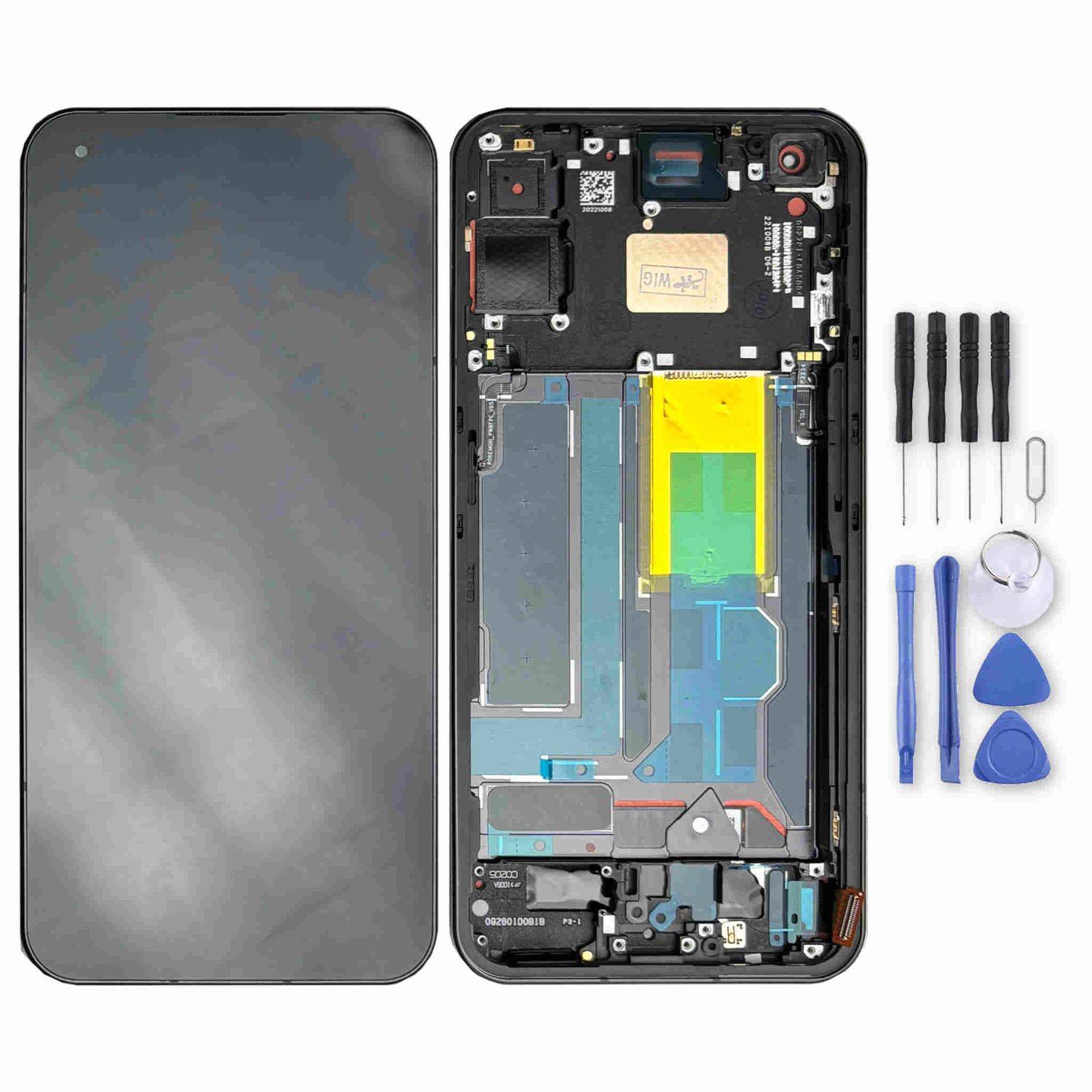 Für Nothing Phone 1 Display Full LCD mit Rahmen Einheit Touch Ersatzteil Reparatur Schwarz