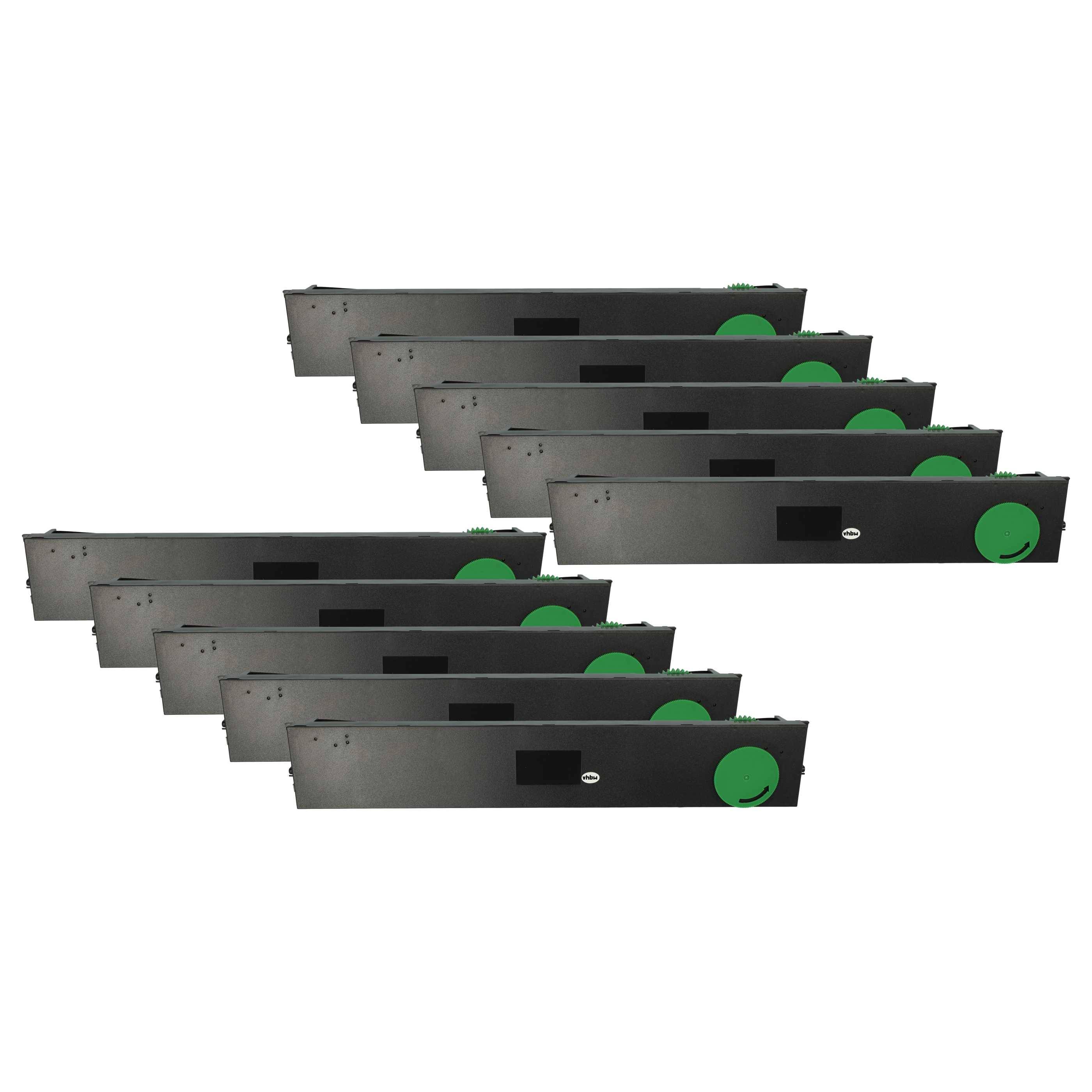 vhbw 10x Farbband Schriftband kompatibel mit Wincor Nixdorf HighPrint 4915+, 4915XE, 4915, 4920 Nadeldrucker, Bondrucker - Schwarz