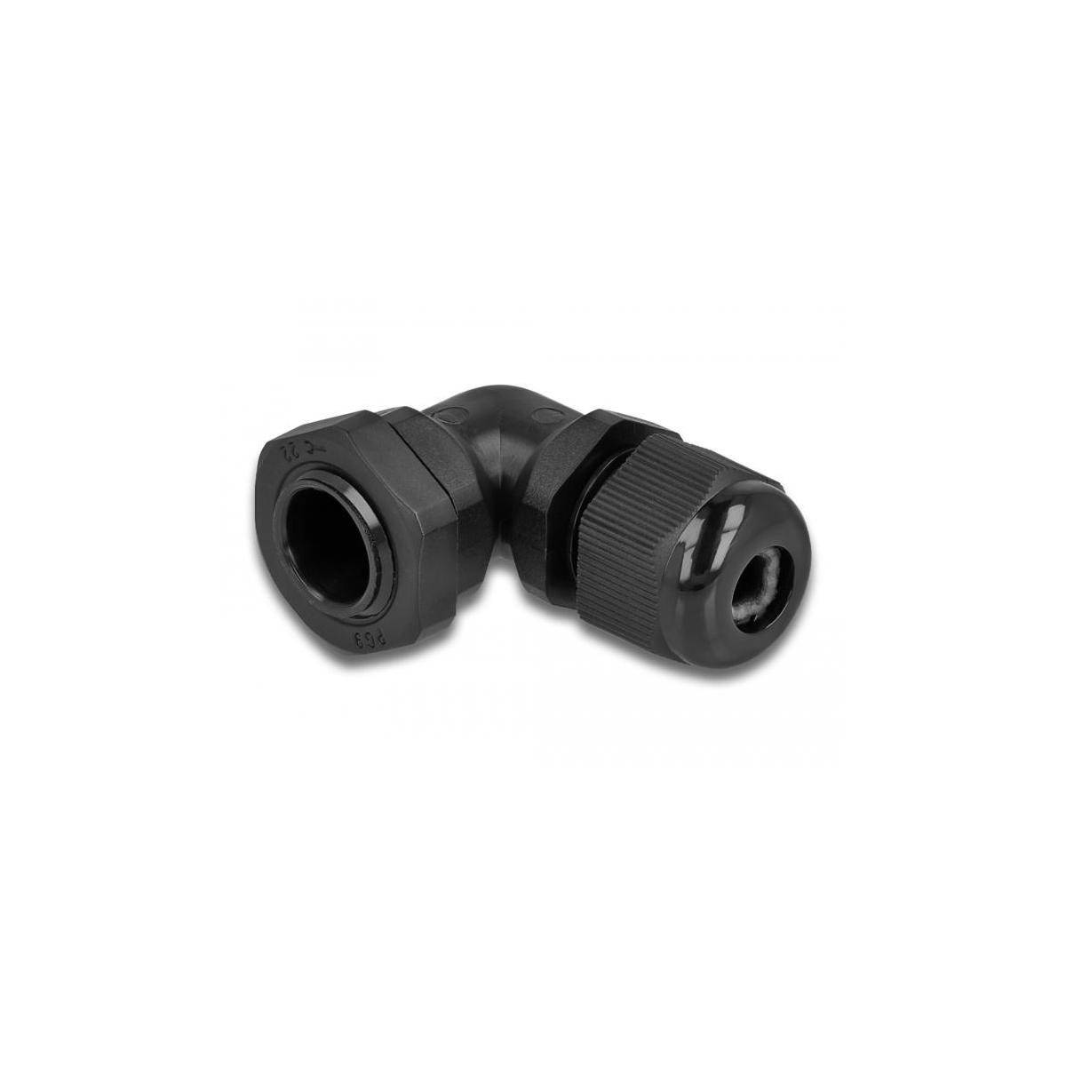 Delock Kabelverschraubung - Schwarz, RAL 9005 - max 8 mm - schwarz