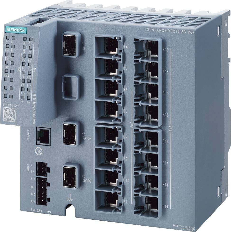 Siemens Dig.Industr. SCALANCE XC216-3G PoE 54V 6GK5216-3RS00-5AC2