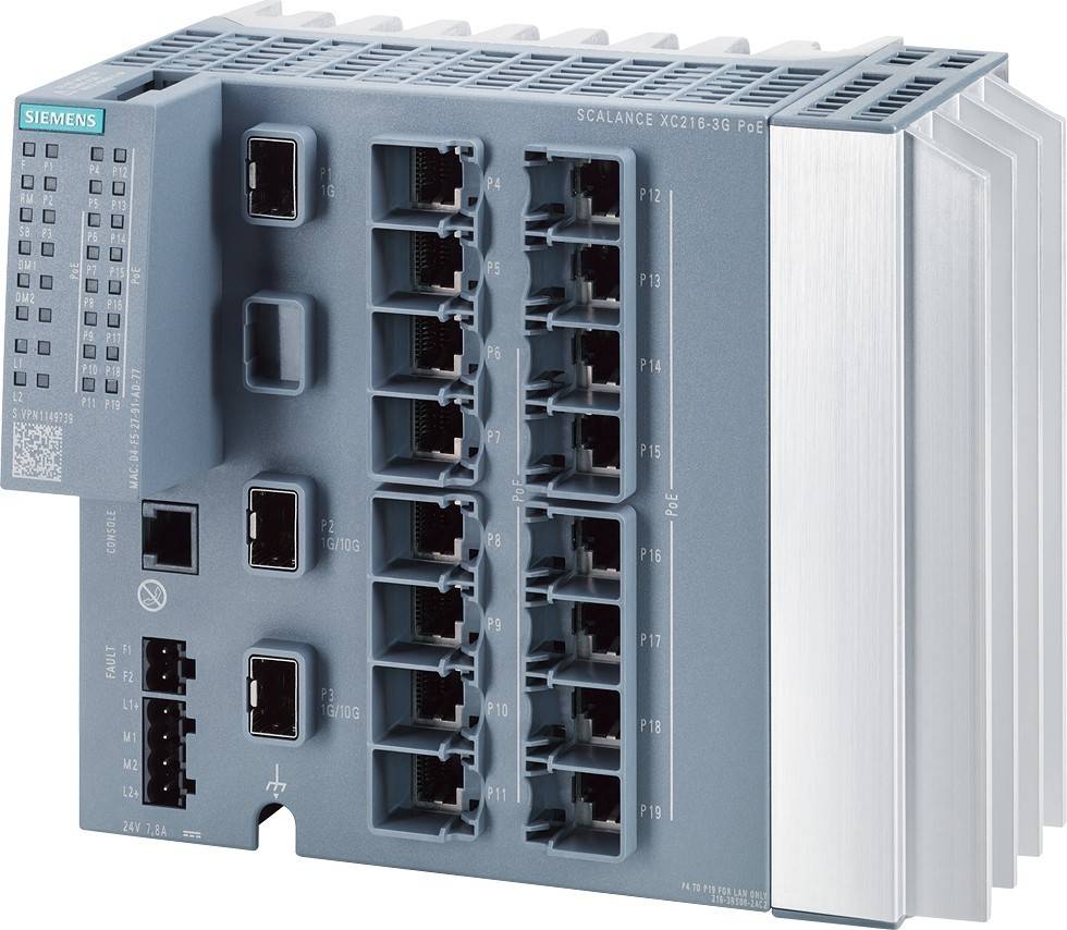 Siemens Dig.Industr. SCALANCE XC216-3G PoE 24V 6GK5216-3RS00-2AC2
