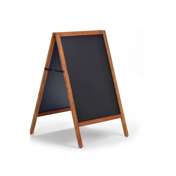 Magnetoplan Outdoor Kundenstopper MULTI wetterfest - DIN A1 - Kreidetafel - Schwarz/Braun