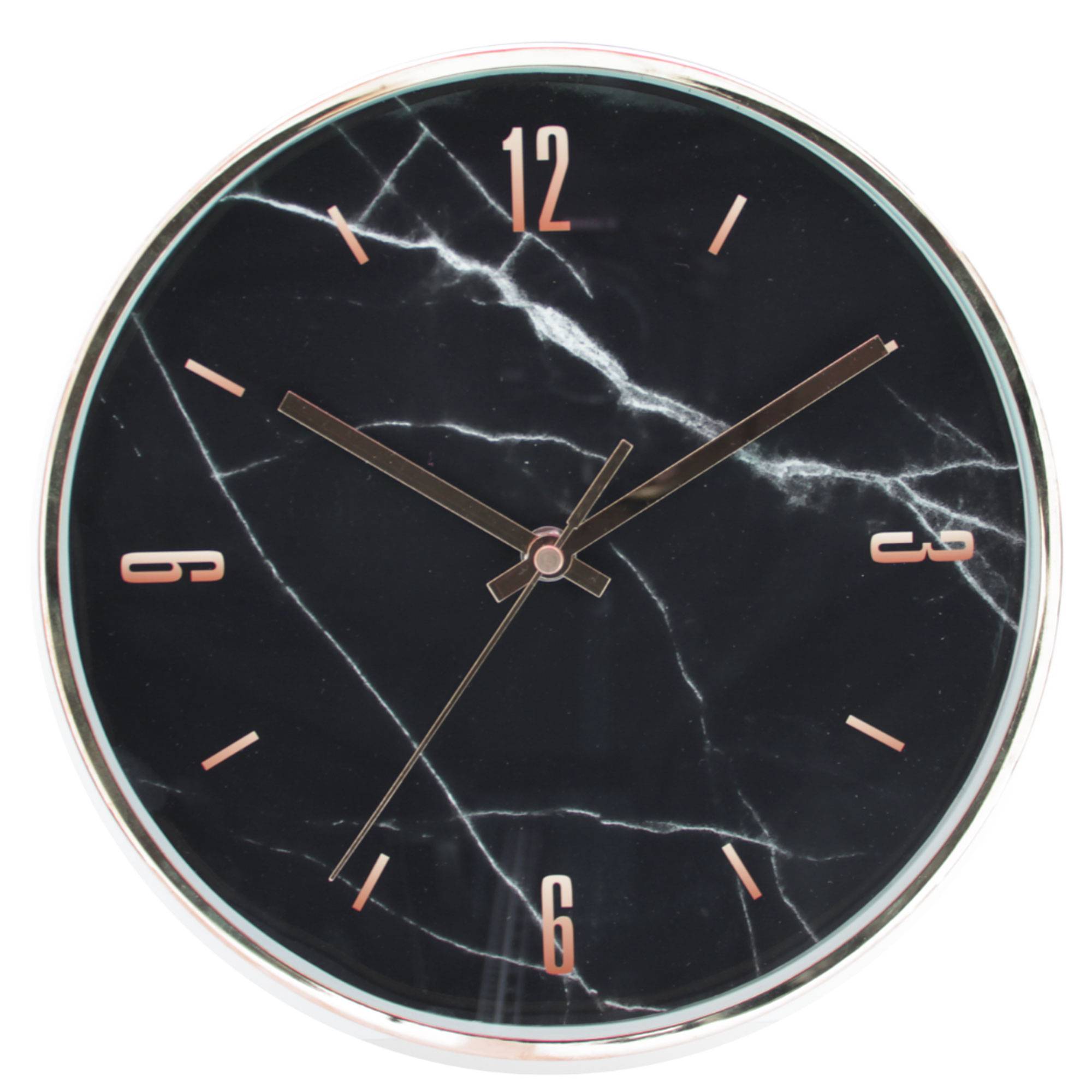 Moderne Wanduhr in Metallrahmen geräuschloses Japanisches Quarzuhrwerk Quarzuhr 250 mm - 4-AH0919