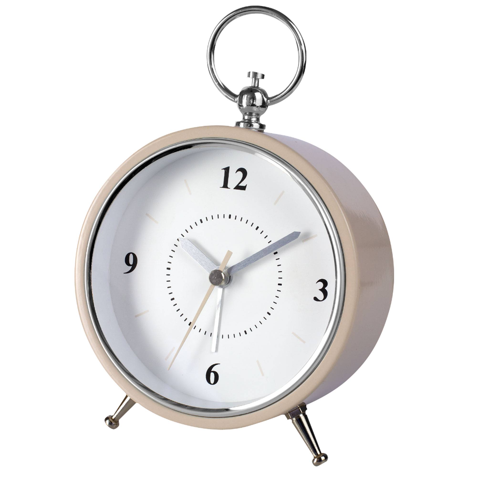 Analoger Retro Wecker 110 mm geräuscharm Japanisches Quarzuhrwerk 70 DB inkl. Batterie Reisewecker Seniorenwecker Quarzwecker Quarzuhr Tischuhr