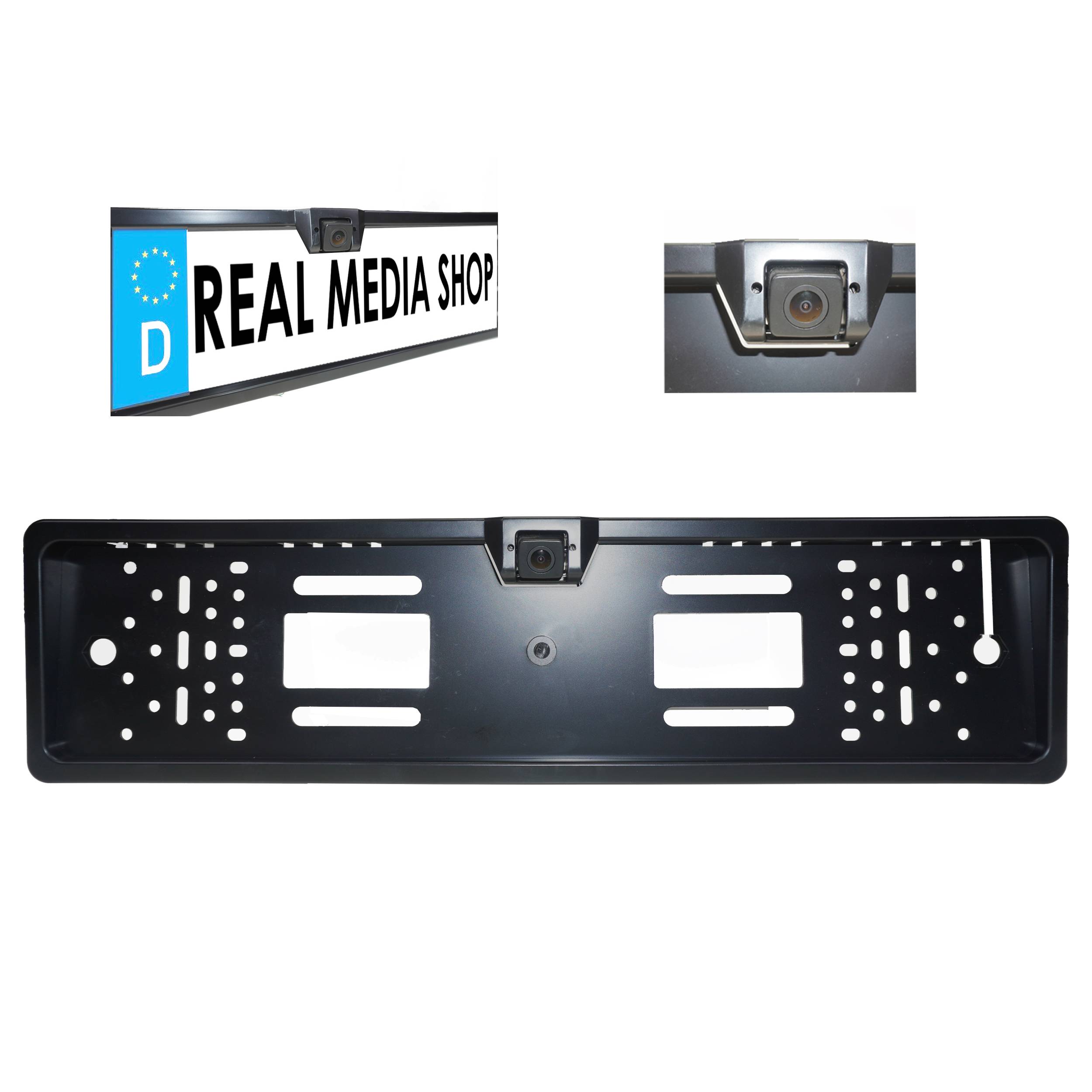 EU KFZ Kennzeichenhalterung Front/Rückfahrkamera mit Abstandanzeige