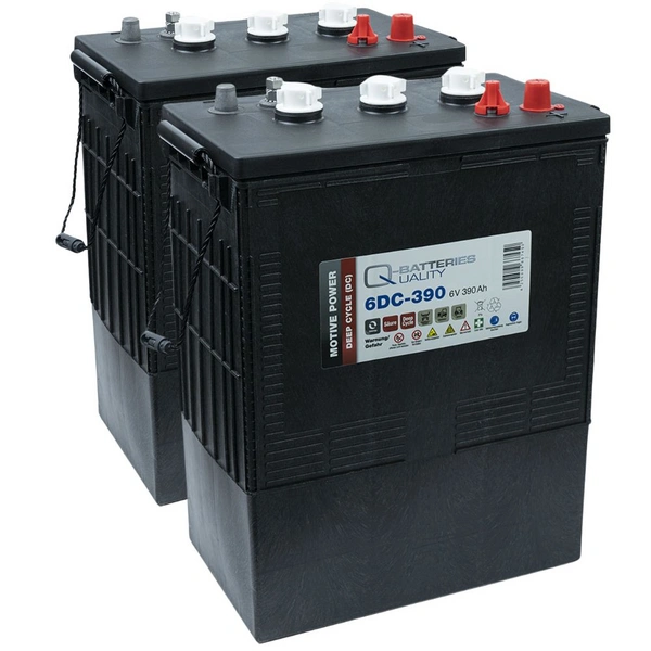 2x Q-Batteries 6DC-390 6V 390Ah Deep Cycle Traktionsbatterie 2x Q-Batteries 6DC-390 6V 390Ah Deep Cycle Traktionsbatterie
