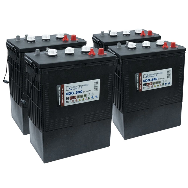 4x Q-Batteries 6DC-390 6V 390Ah Deep Cycle Traktionsbatterie 4x Q-Batteries 6DC-390 6V 390Ah Deep Cycle Traktionsbatterie