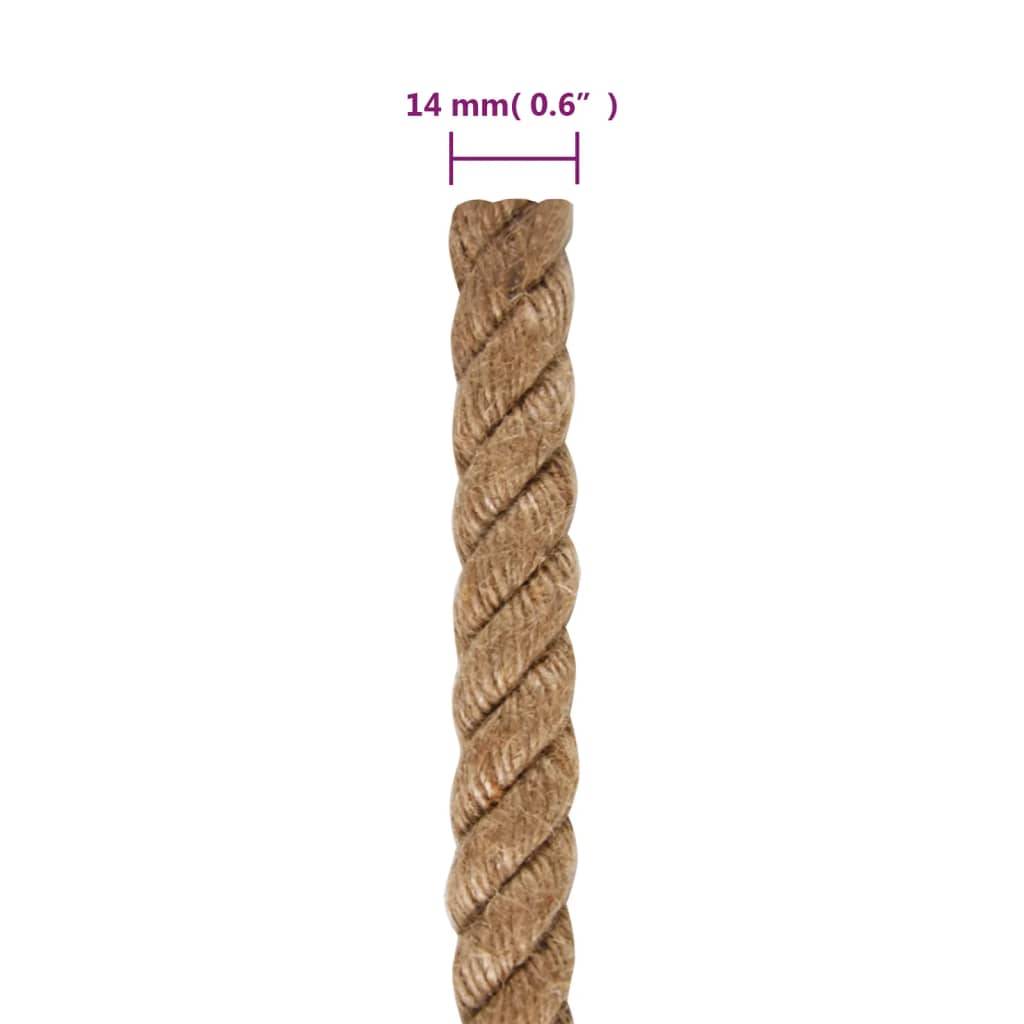 vidaXL Seil 100% Jute 14 mm 250 m