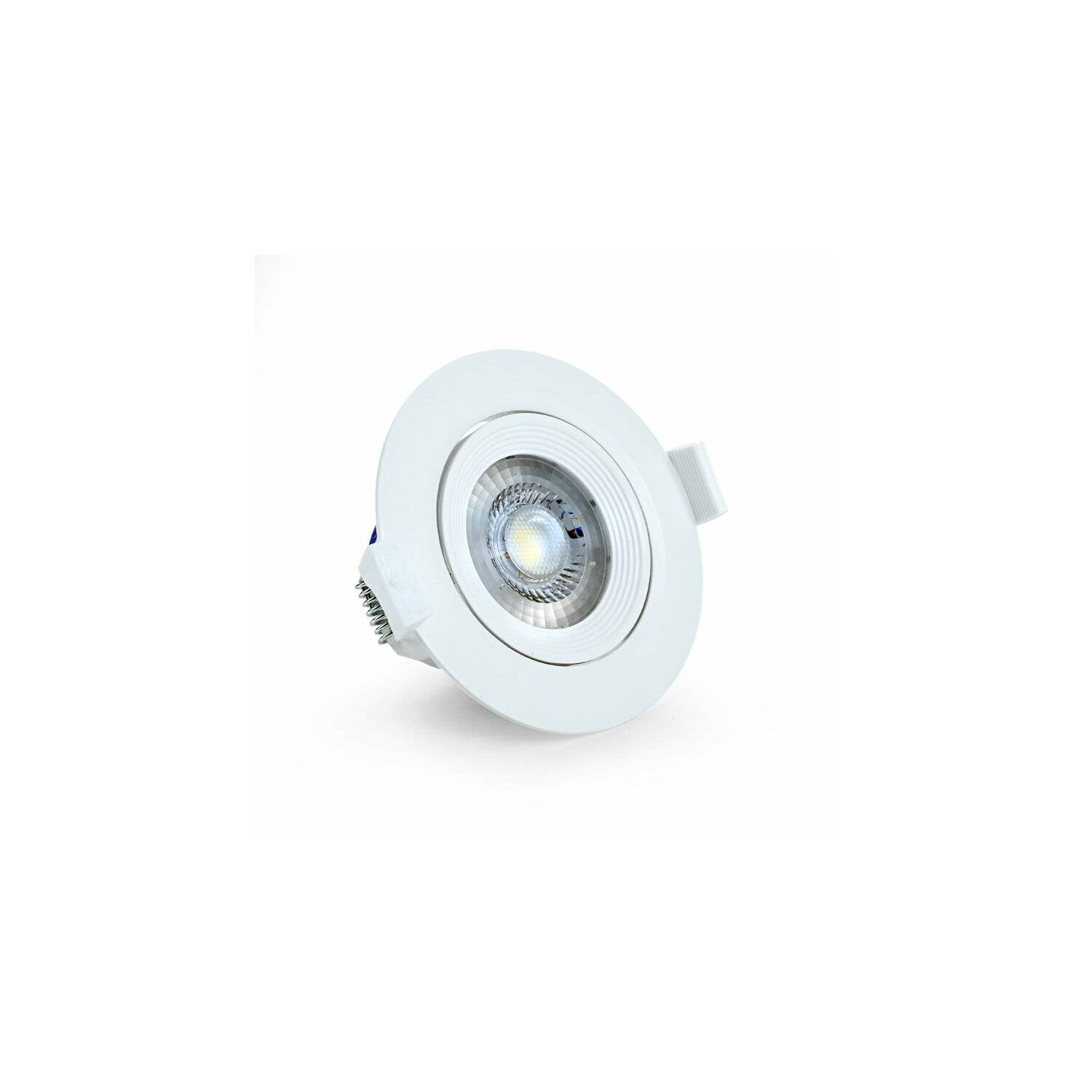 LED 10W COB Einbaustrahler 45° Grad Schwenkbar Ø120mm Rund Kaltweiß Spot Einbauleuchte 800 Lumen Deckenleuchte Weiß