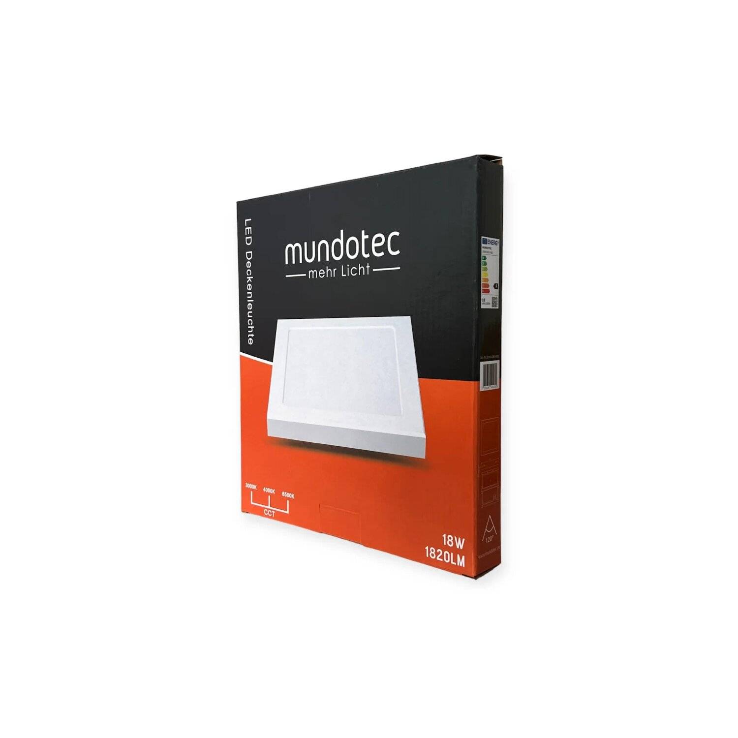 LED Aufbauleuchte Deckenleuchte 18 Watt eckig IP20 CCT 3000K/4000K/6500K