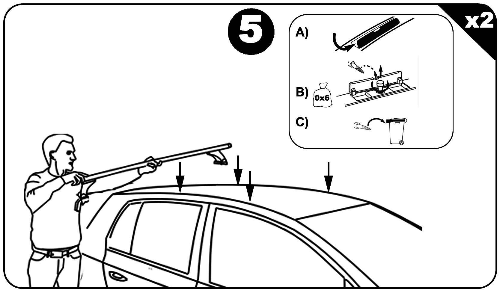 Dachbox VDPJUXT600 600Ltr abschließbar + Stahl Dachträger Aurilis VDP kompatibel mit für Opel Astra H (3Türer) 2004-2011