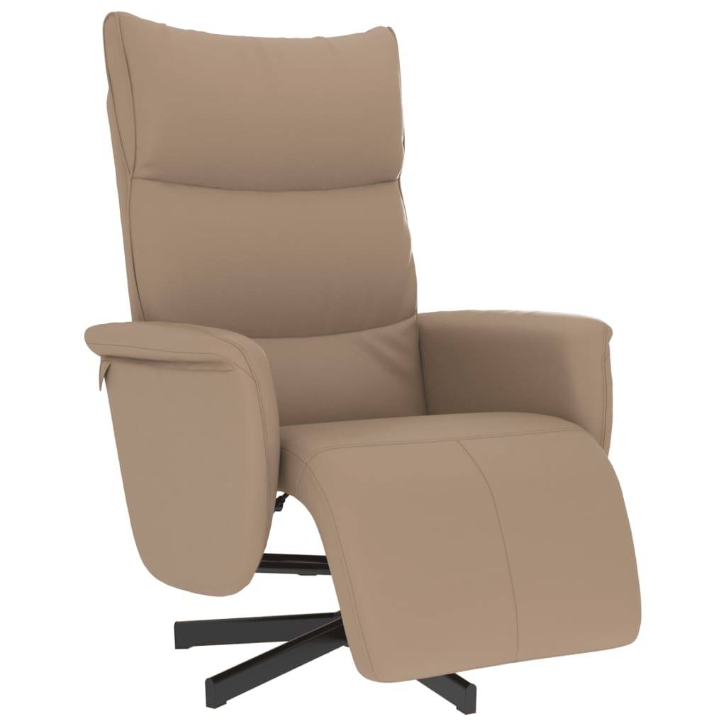 vidaXL Relaxsessel mit Fußteil Cappuccino-Braun Kunstleder