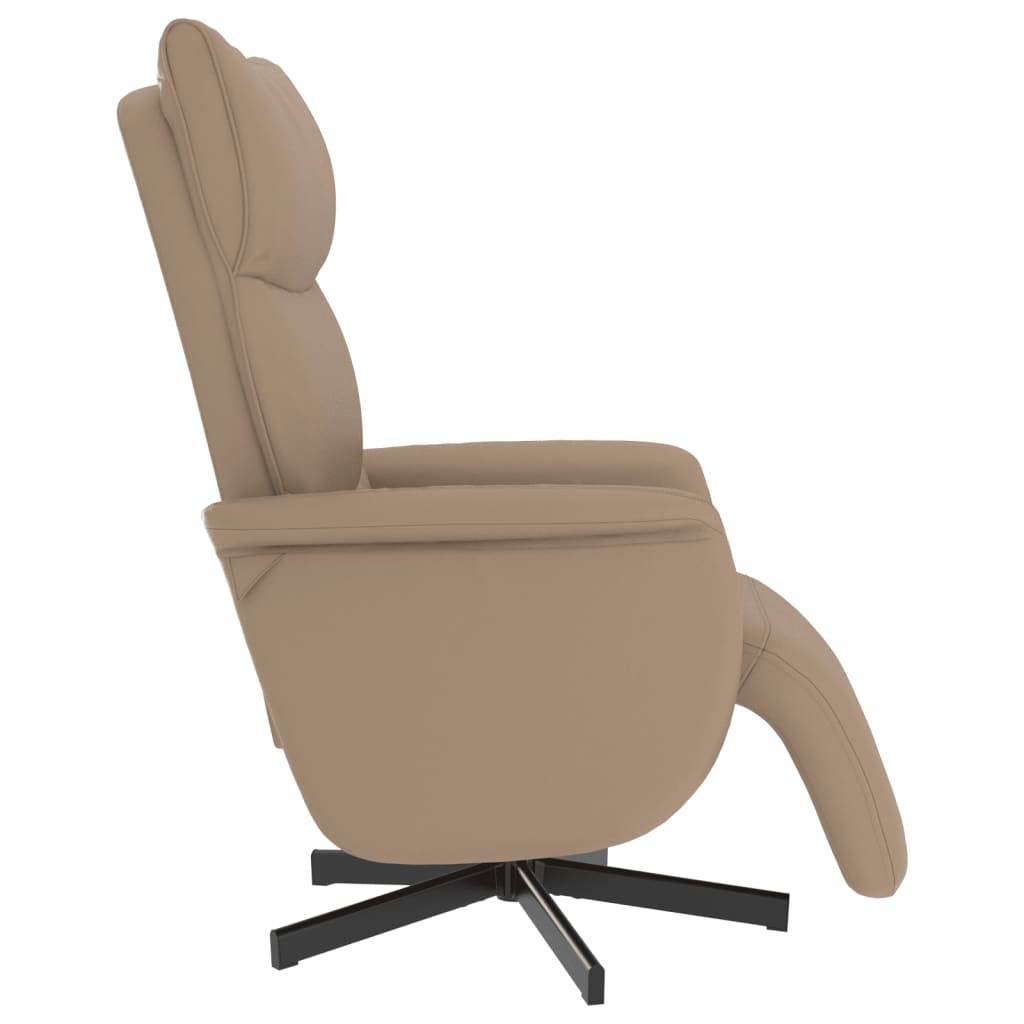 vidaXL Relaxsessel mit Fußteil Cappuccino-Braun Kunstleder