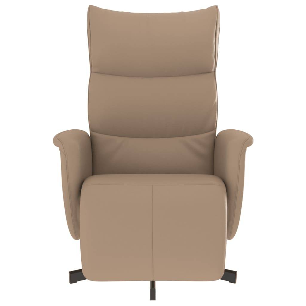 vidaXL Relaxsessel mit Fußteil Cappuccino-Braun Kunstleder