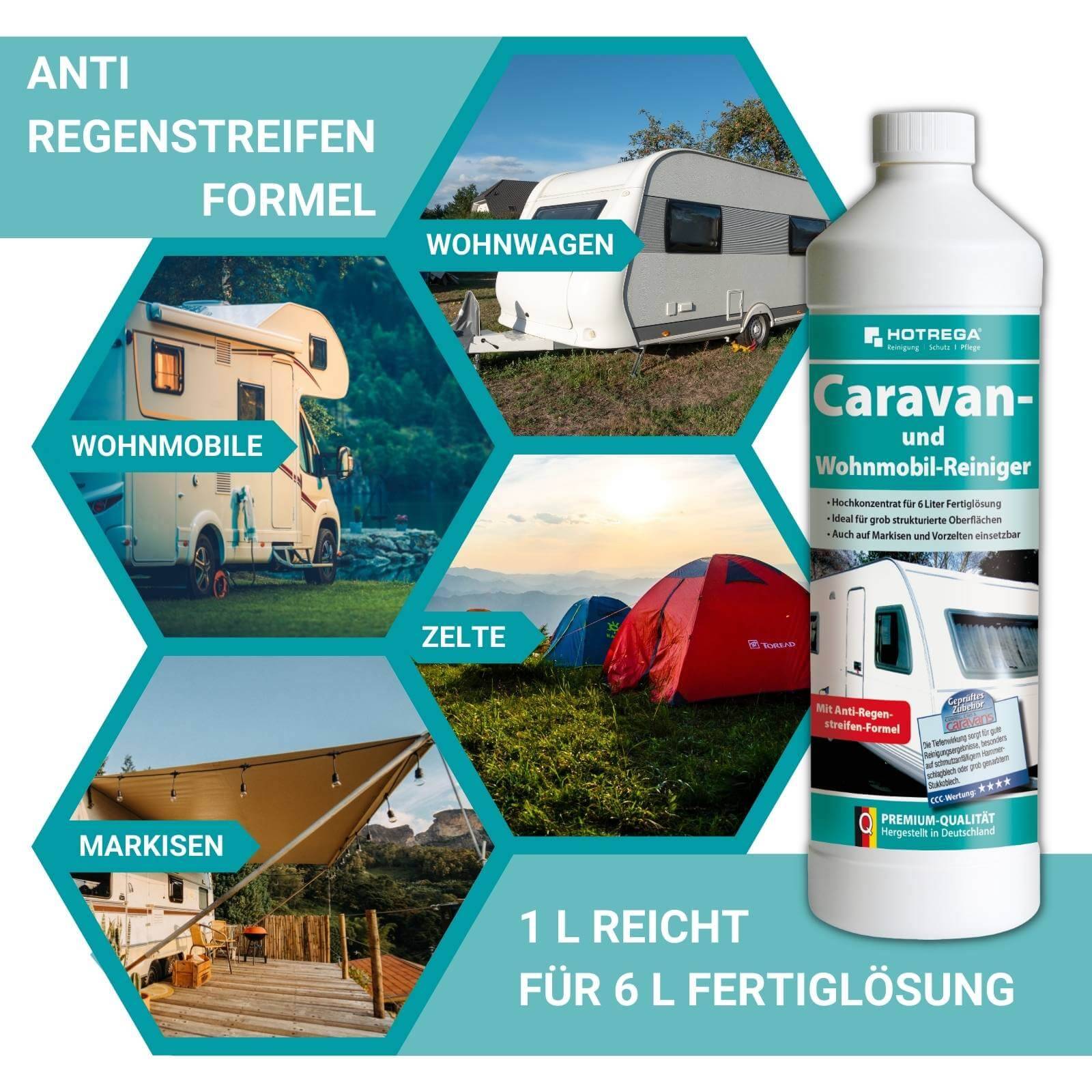 HOTREGA Caravanreiniger & Wohnmobilreiniger Konzentrat 1 Liter