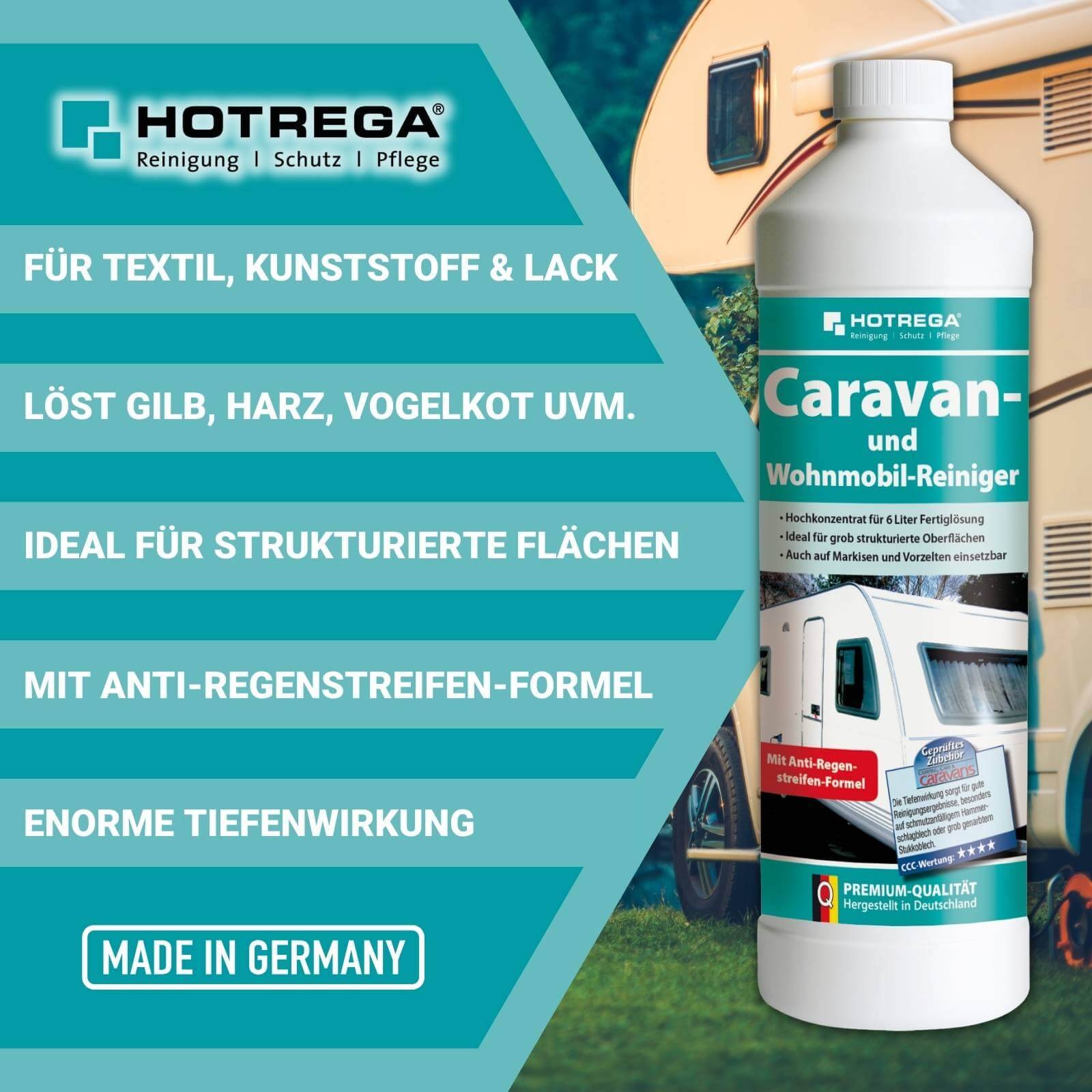 HOTREGA Caravanreiniger & Wohnmobilreiniger Konzentrat 1 Liter