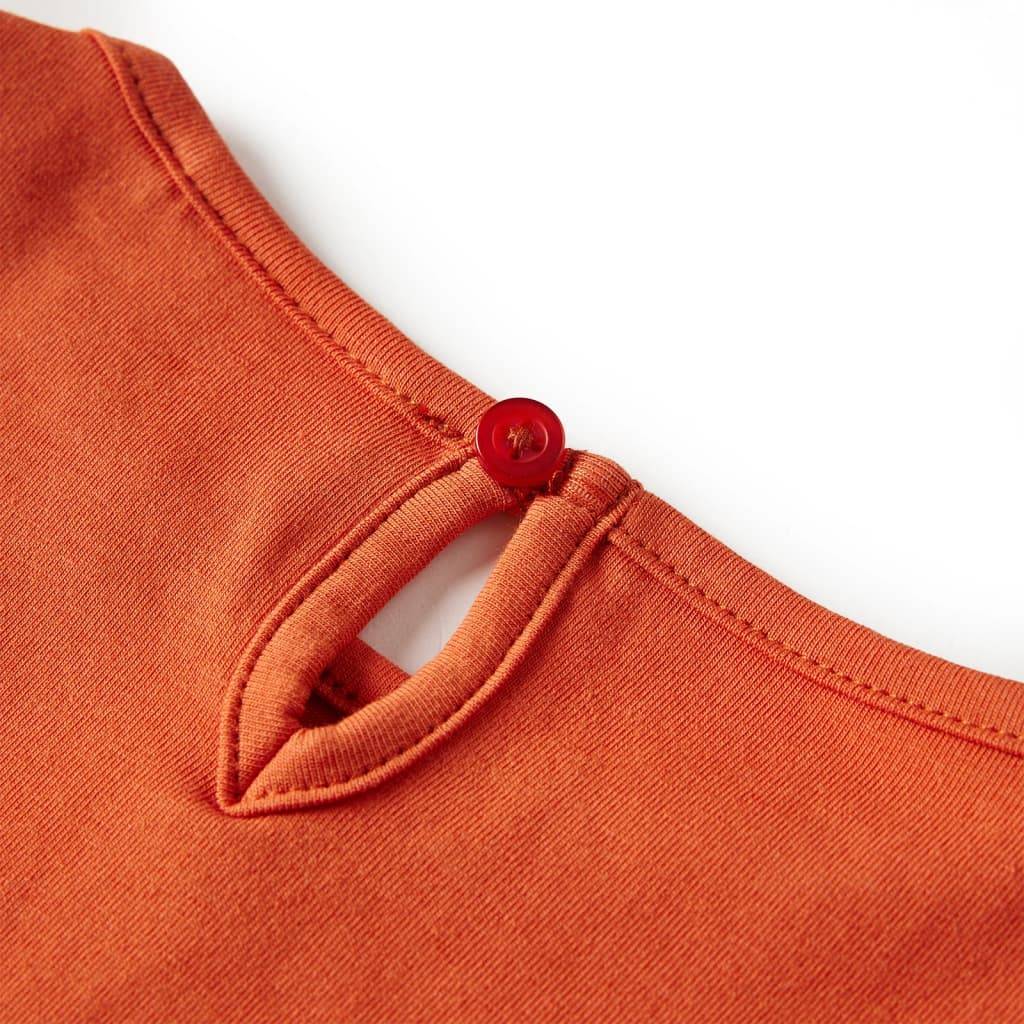 Kinder-Langarmshirt Dunkelorange 128