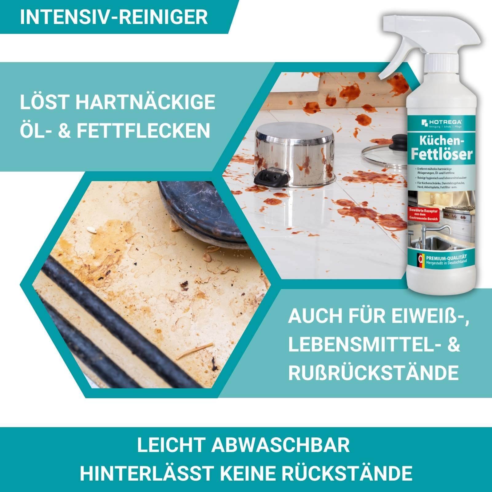 HOTREGA Küchen Fettlöser Sets - Menge:4