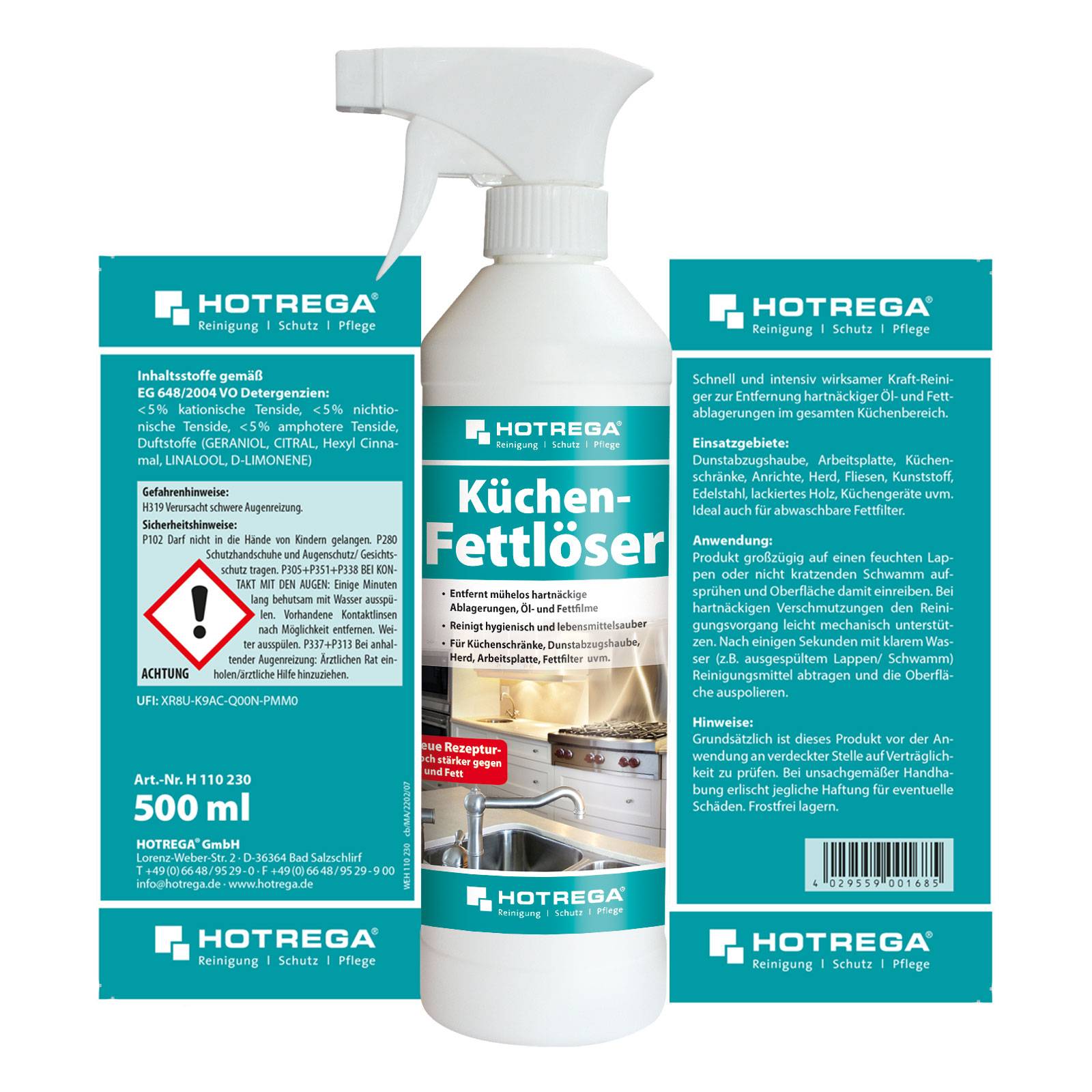 HOTREGA Küchen Fettlöser 500 ml