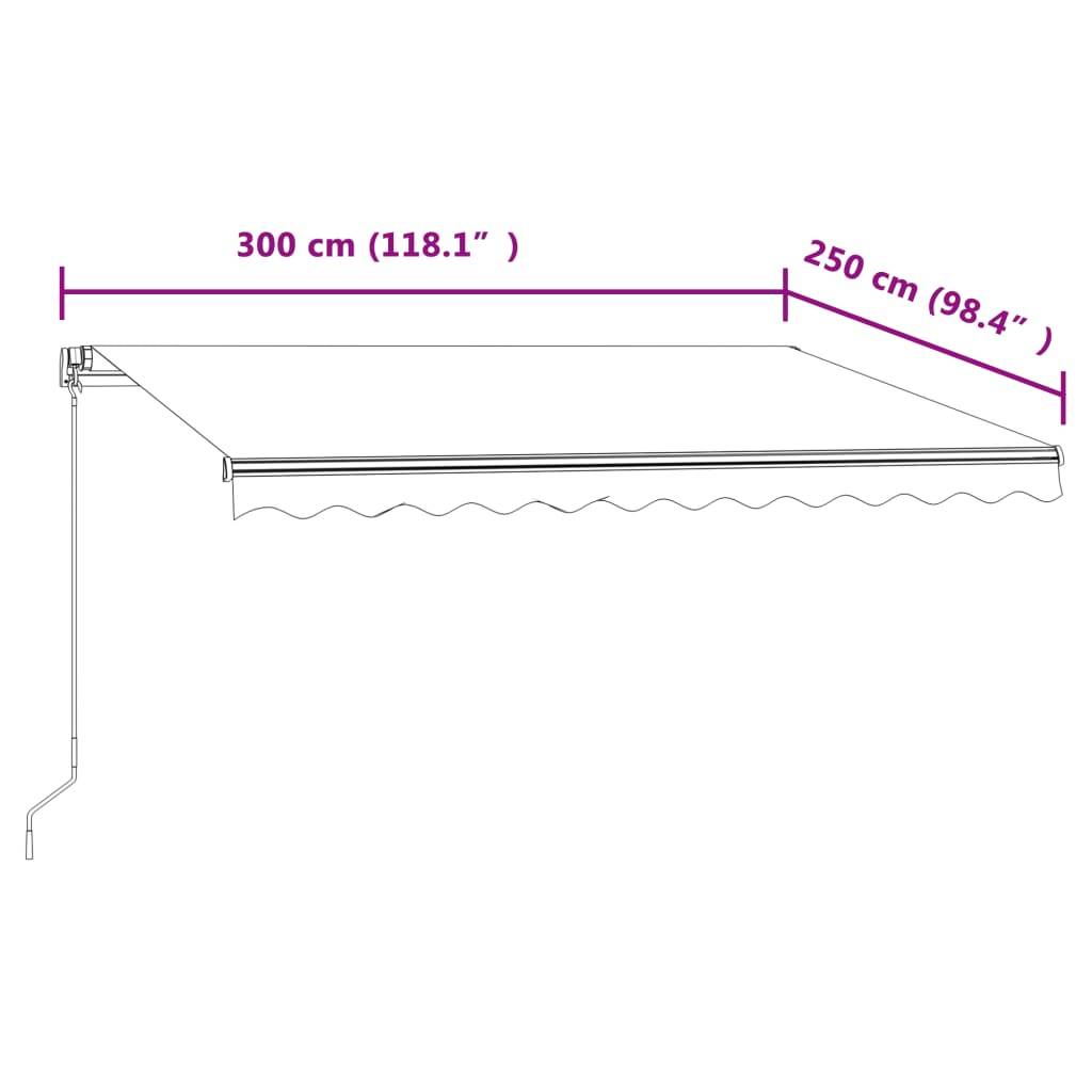 vidaXL Markise Automatisch Einziehbar 300x250 cm Orange und Braun