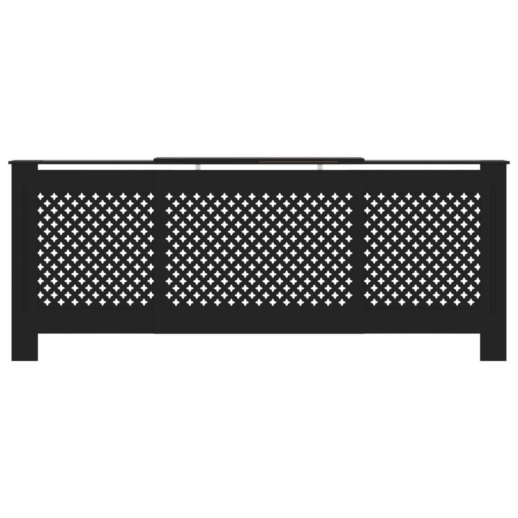 vidaXL MDF Heizkörperverkleidung Schwarz 205 cm