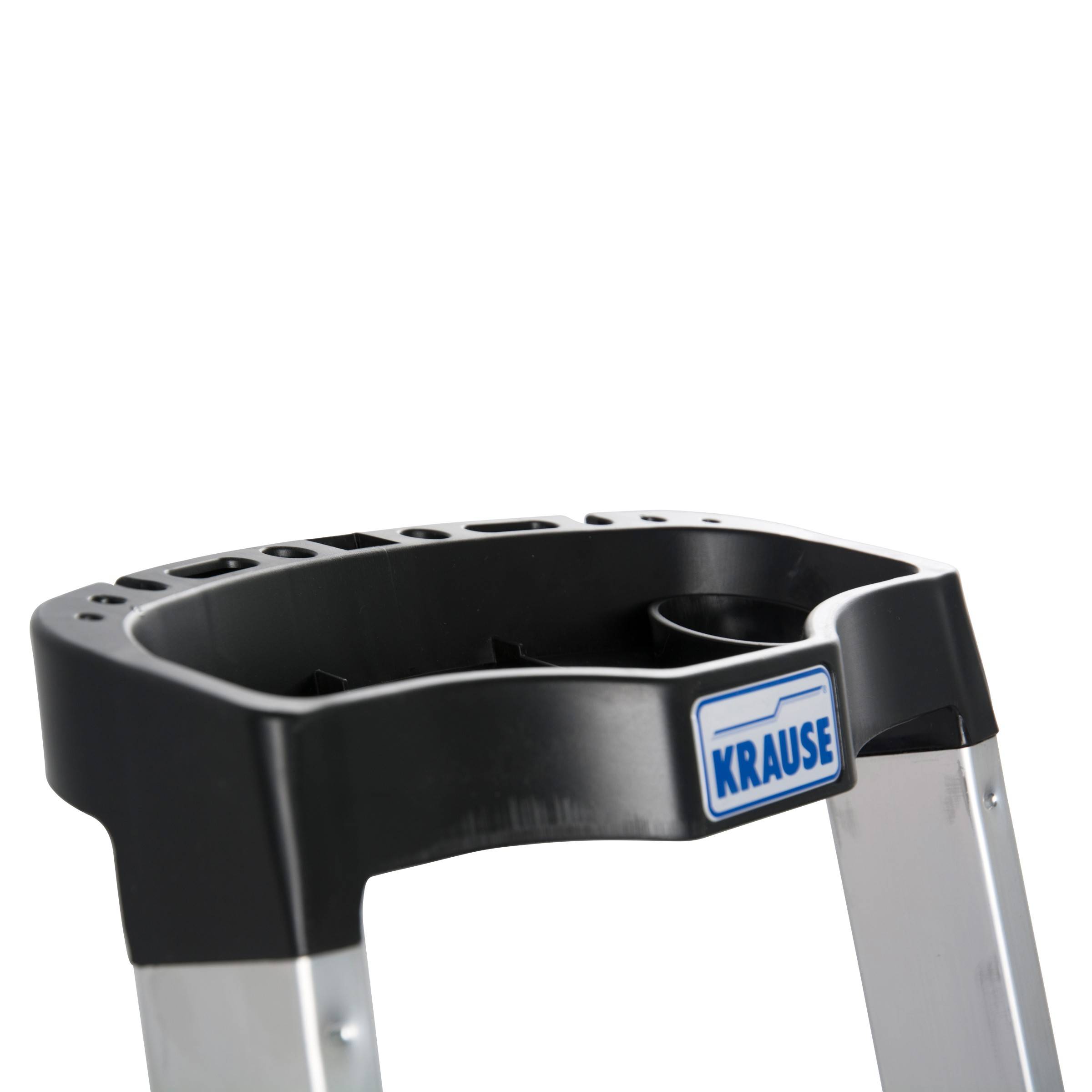 Krause Safety Stufenstehleiter mit Ablage 3 Stufen