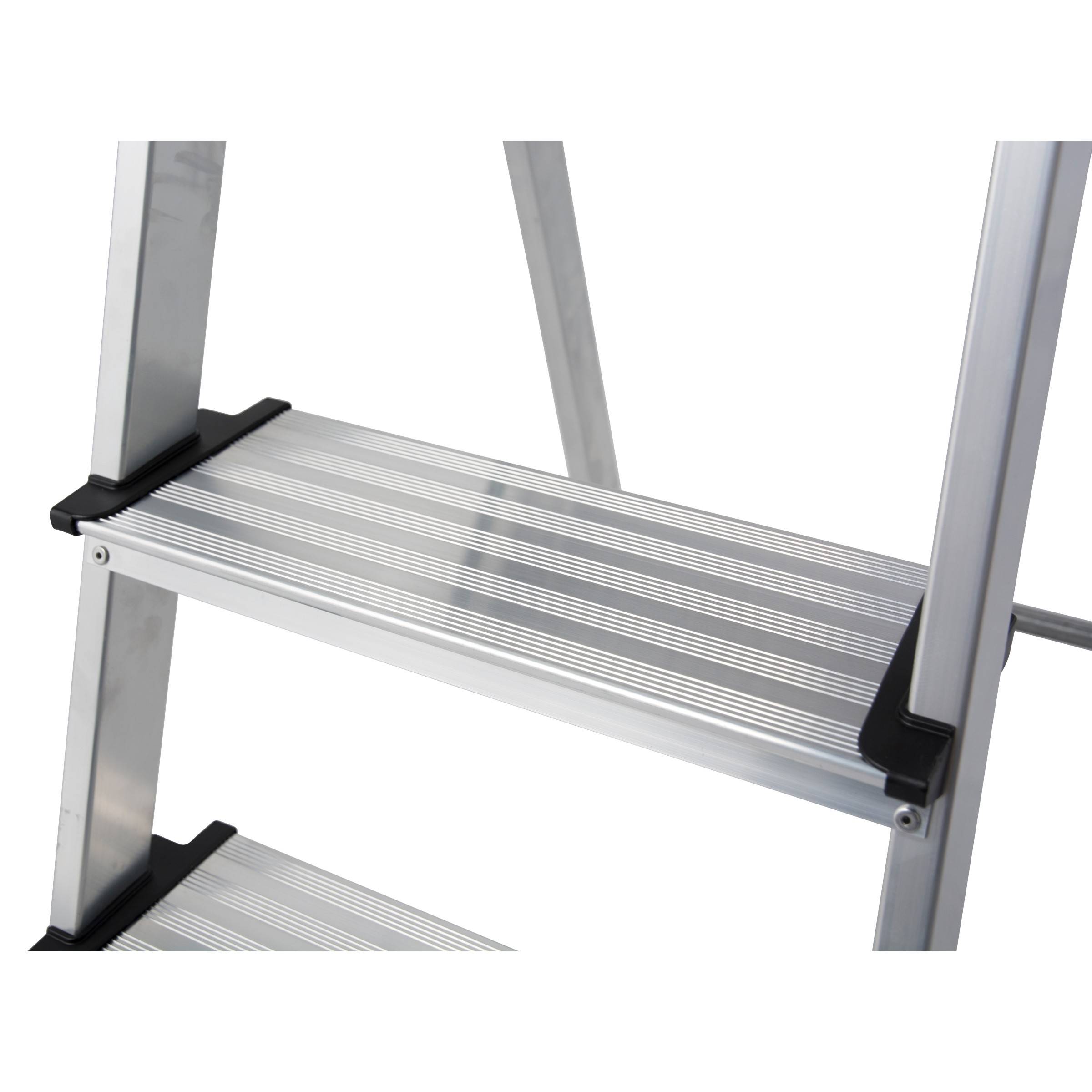 Krause Safety Stufenstehleiter mit Ablage 3 Stufen