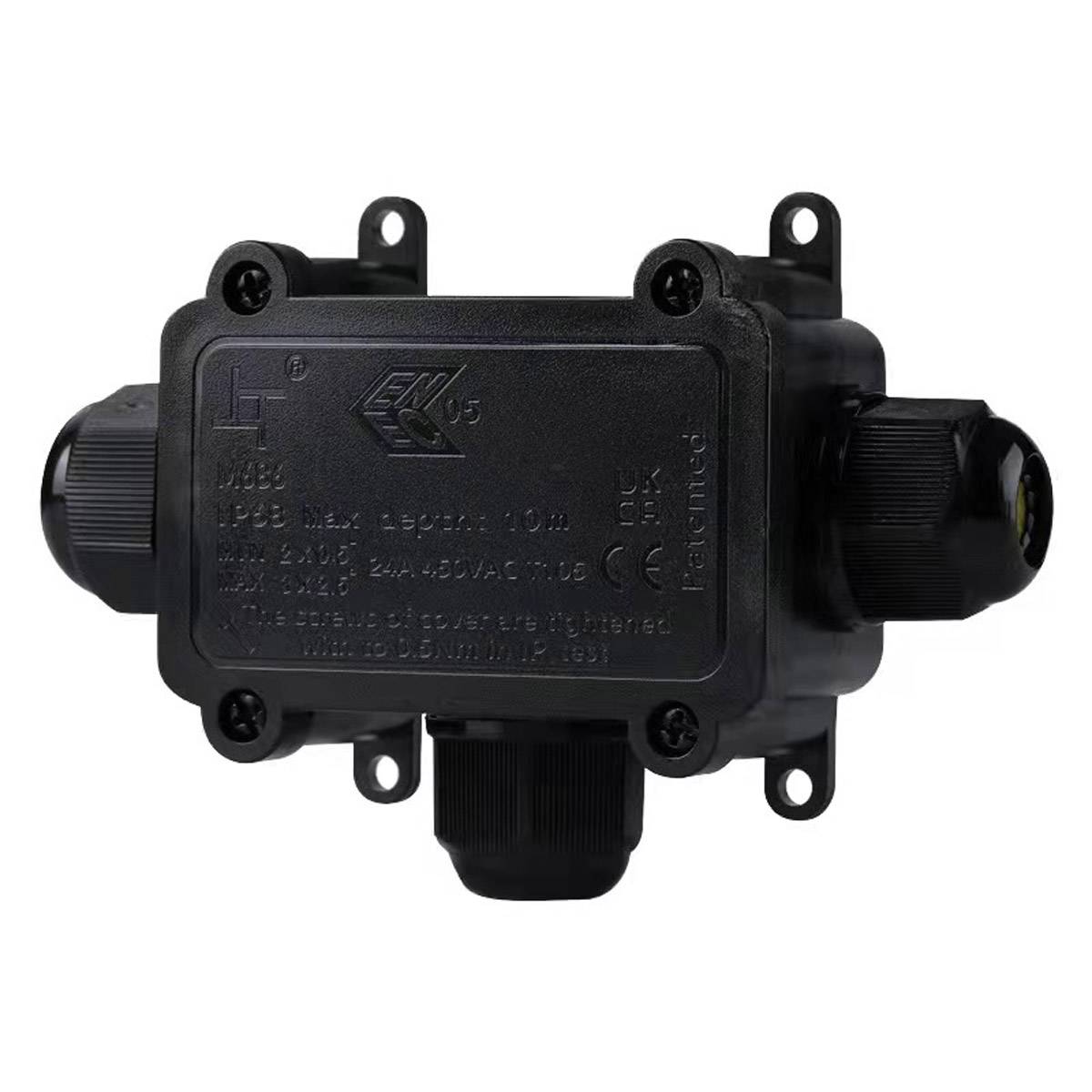 Kabelverbinder T-Dosenmuffe Verteiler-Abzweigdose Verbindungsdose 3-Pin T-Form