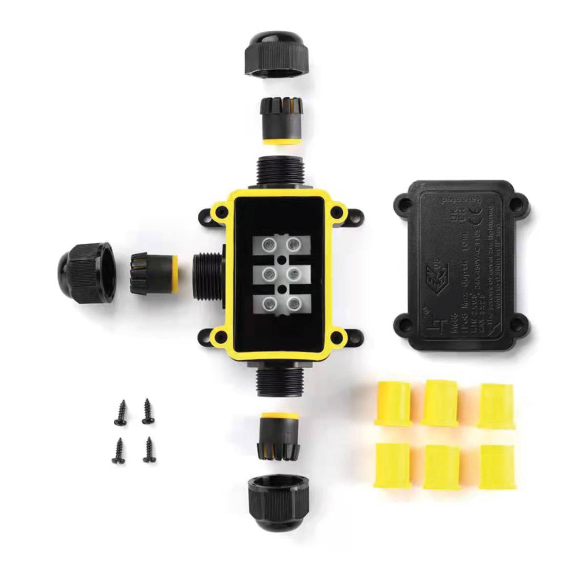 Kabelverbinder T-Dosenmuffe Verteiler-Abzweigdose Verbindungsdose 3-Pin T-Form