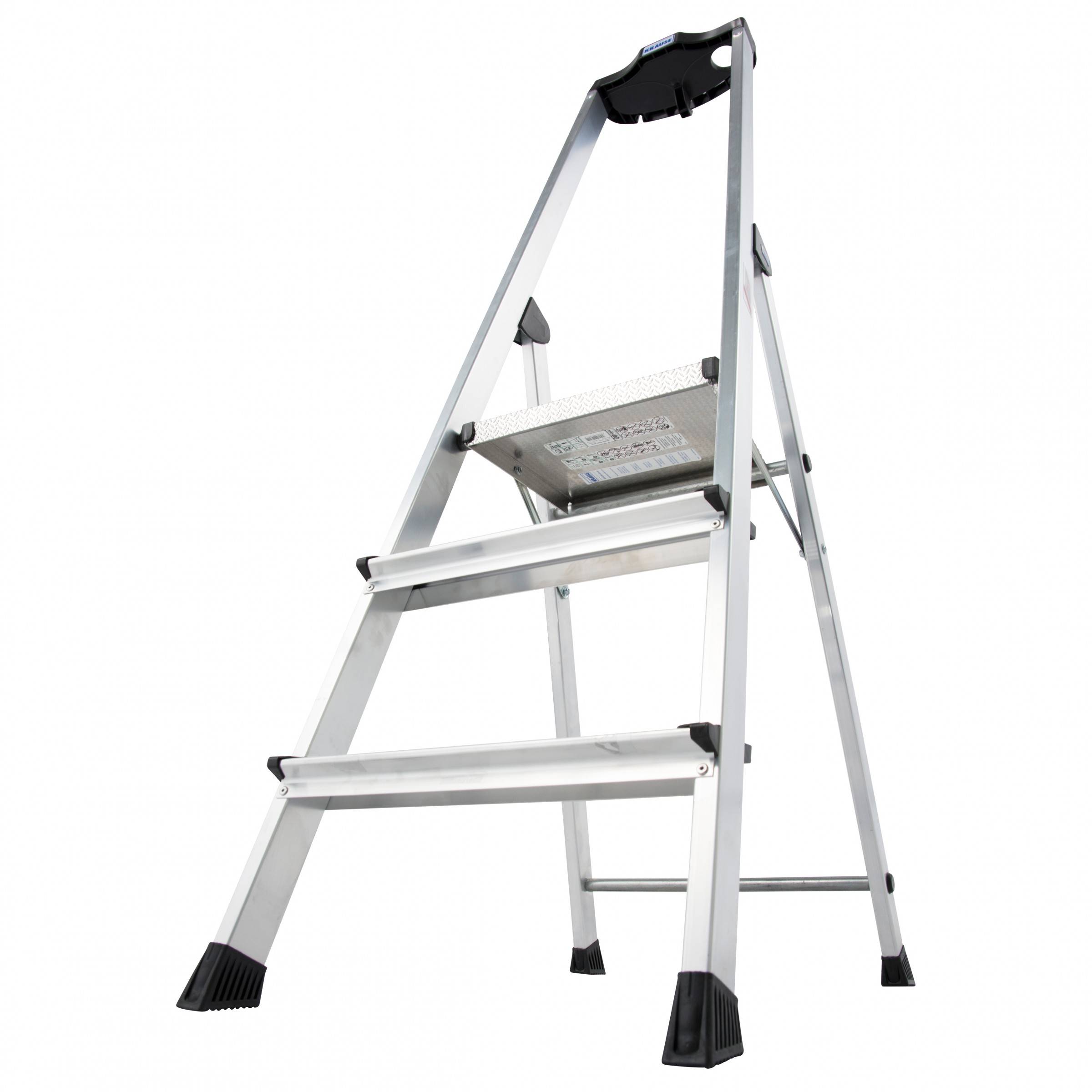 Krause Safety Stufenstehleiter mit Ablage 4 Stufen