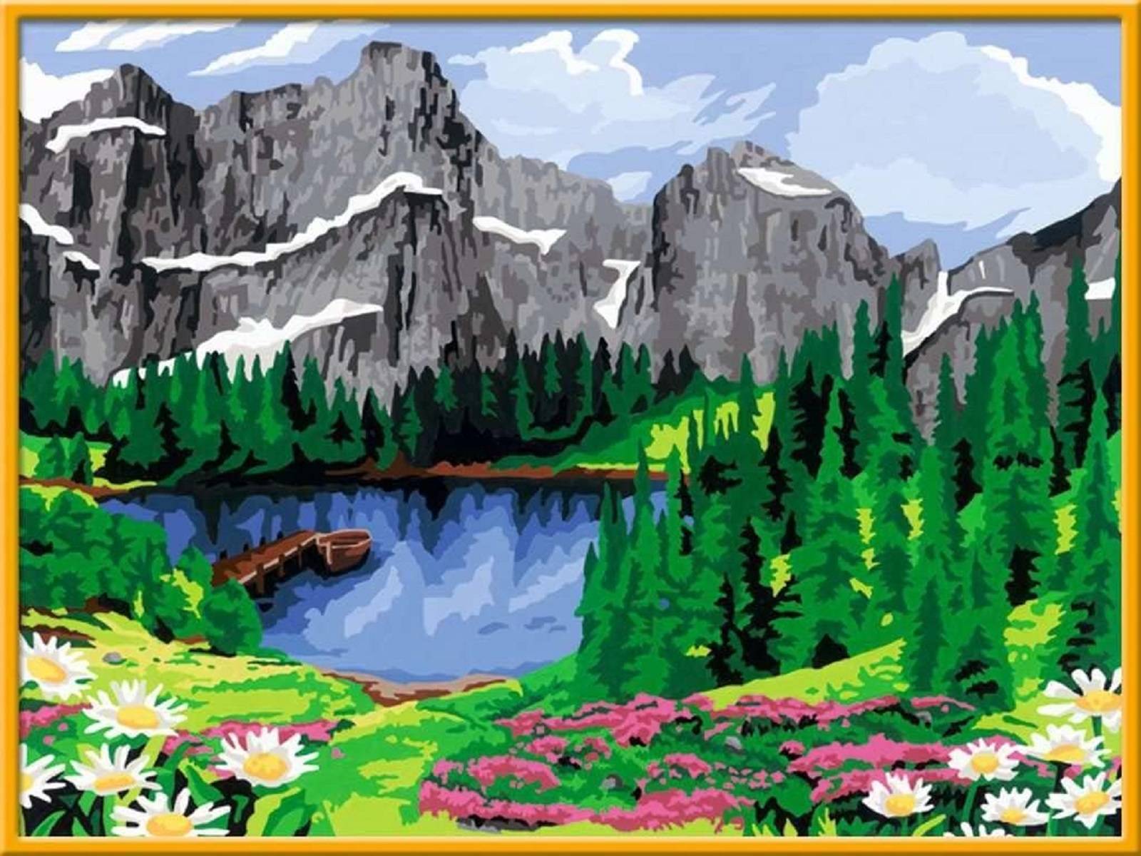 Ravensburger Malen nach Zahlen 28898 - Sommerliche Bergidylle