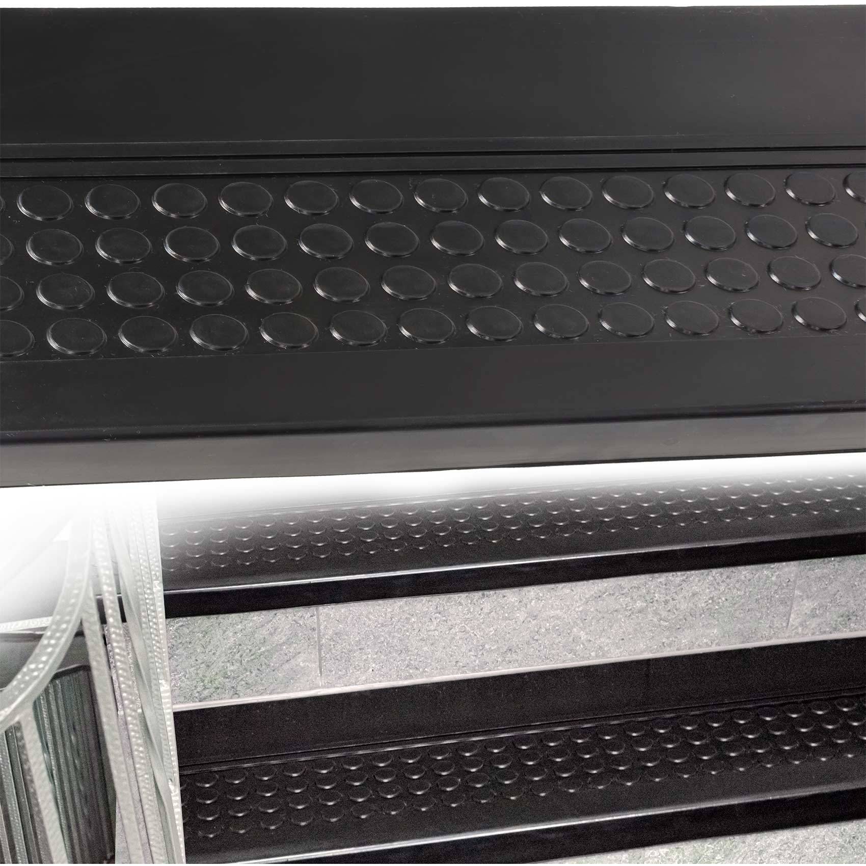 Stufenmatten Gummi Treppenschutz Schwarz Breite 120cmTreppenmatte Stufenschutz Sicherheitsmatte