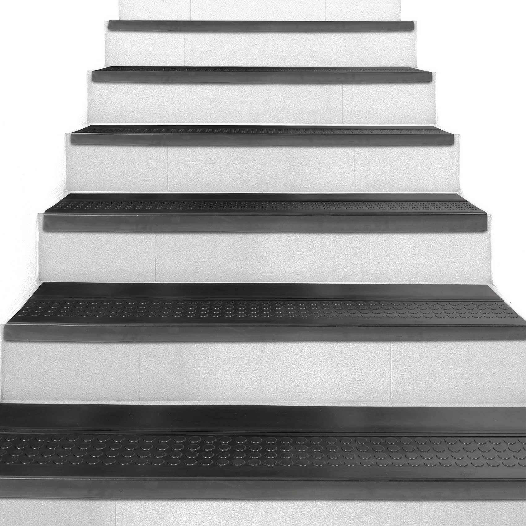 Stufenmatten Gummi Treppenschutz Schwarz Breite 60cmTreppenmatte Stufenschutz Sicherheitsmatte