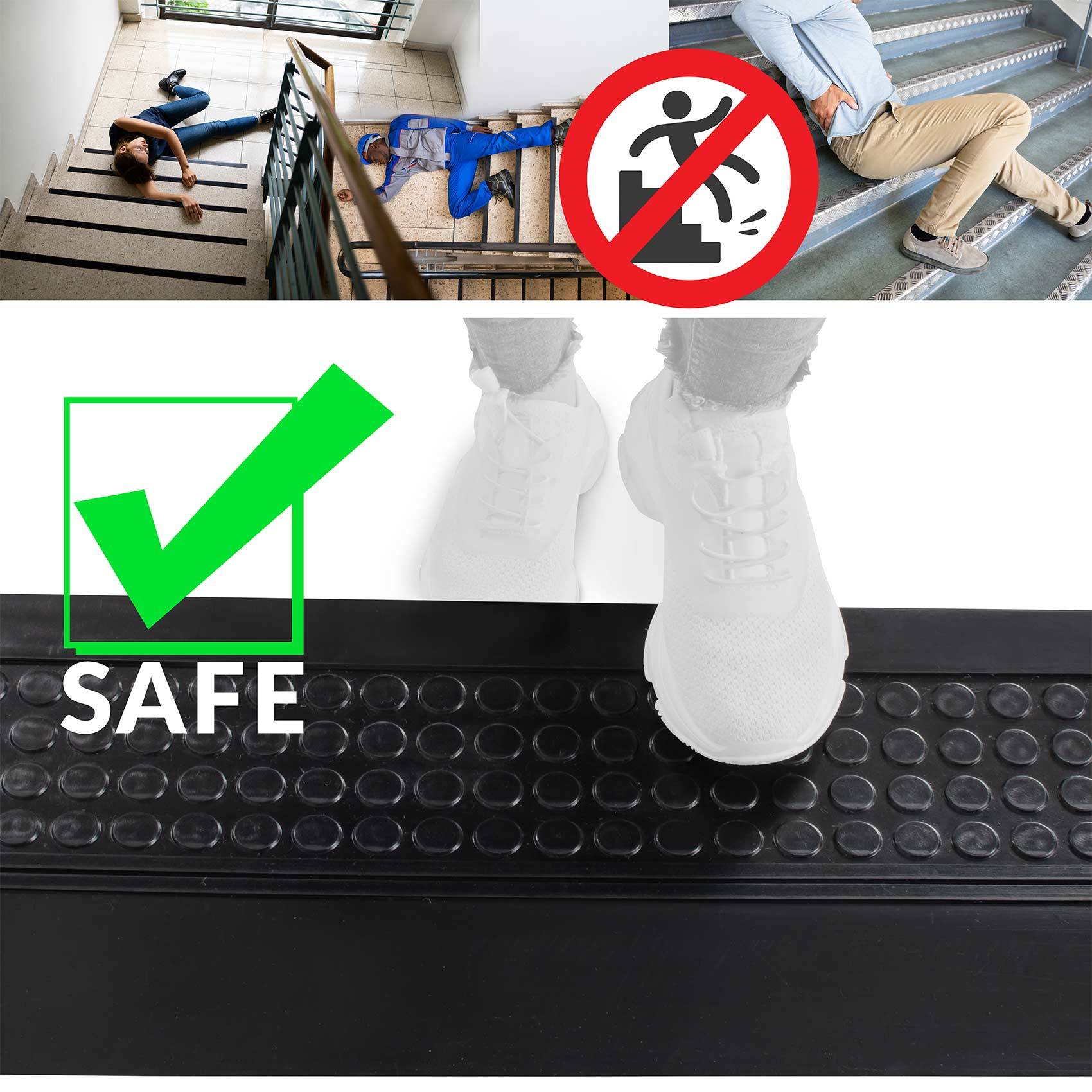 Stufenmatten Gummi Treppenschutz Schwarz Breite 120cmTreppenmatte Stufenschutz Sicherheitsmatte