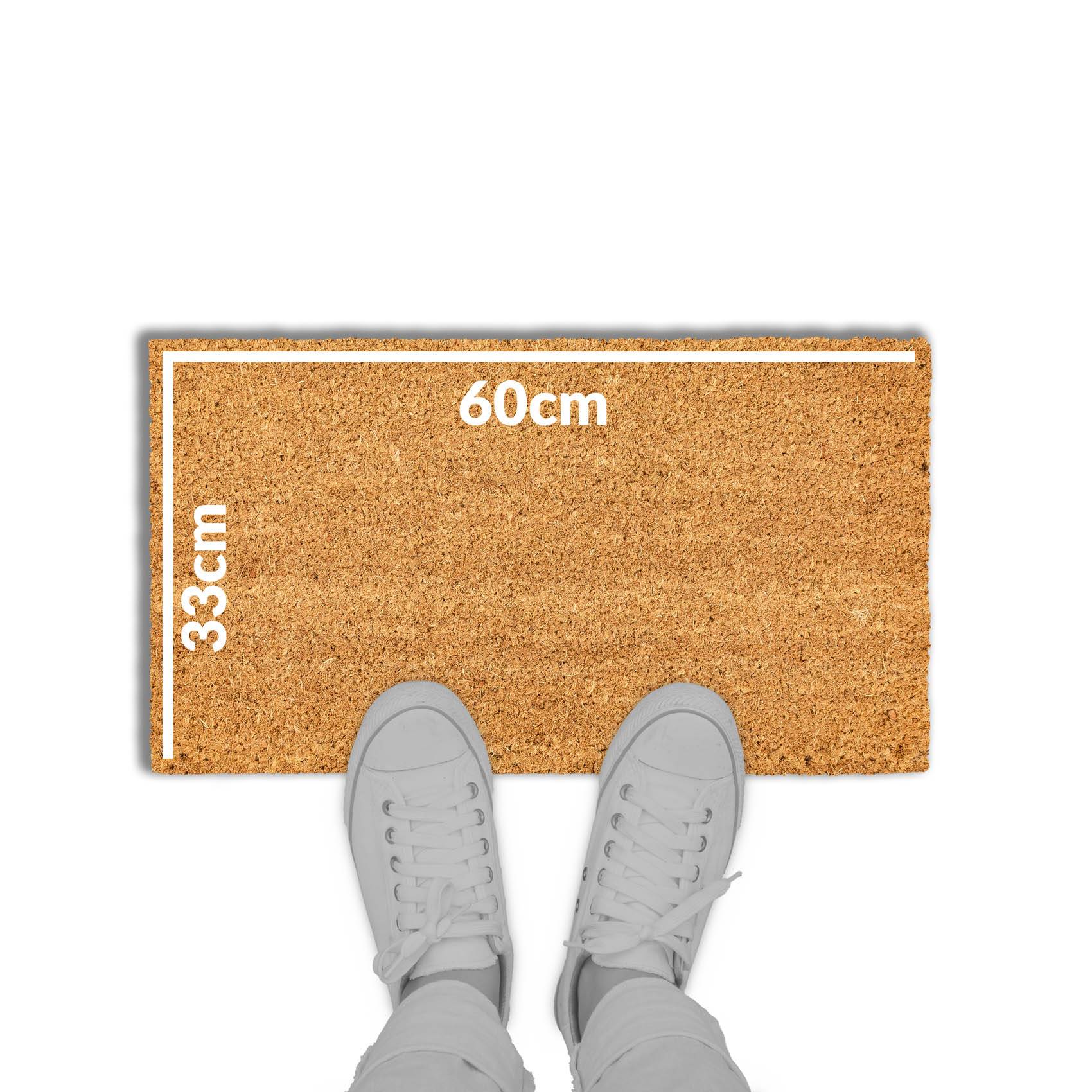 Kokosmatte Türvorleger Fußabstreifer Eco-Natur Beige 33x60cm Stärke 17mm