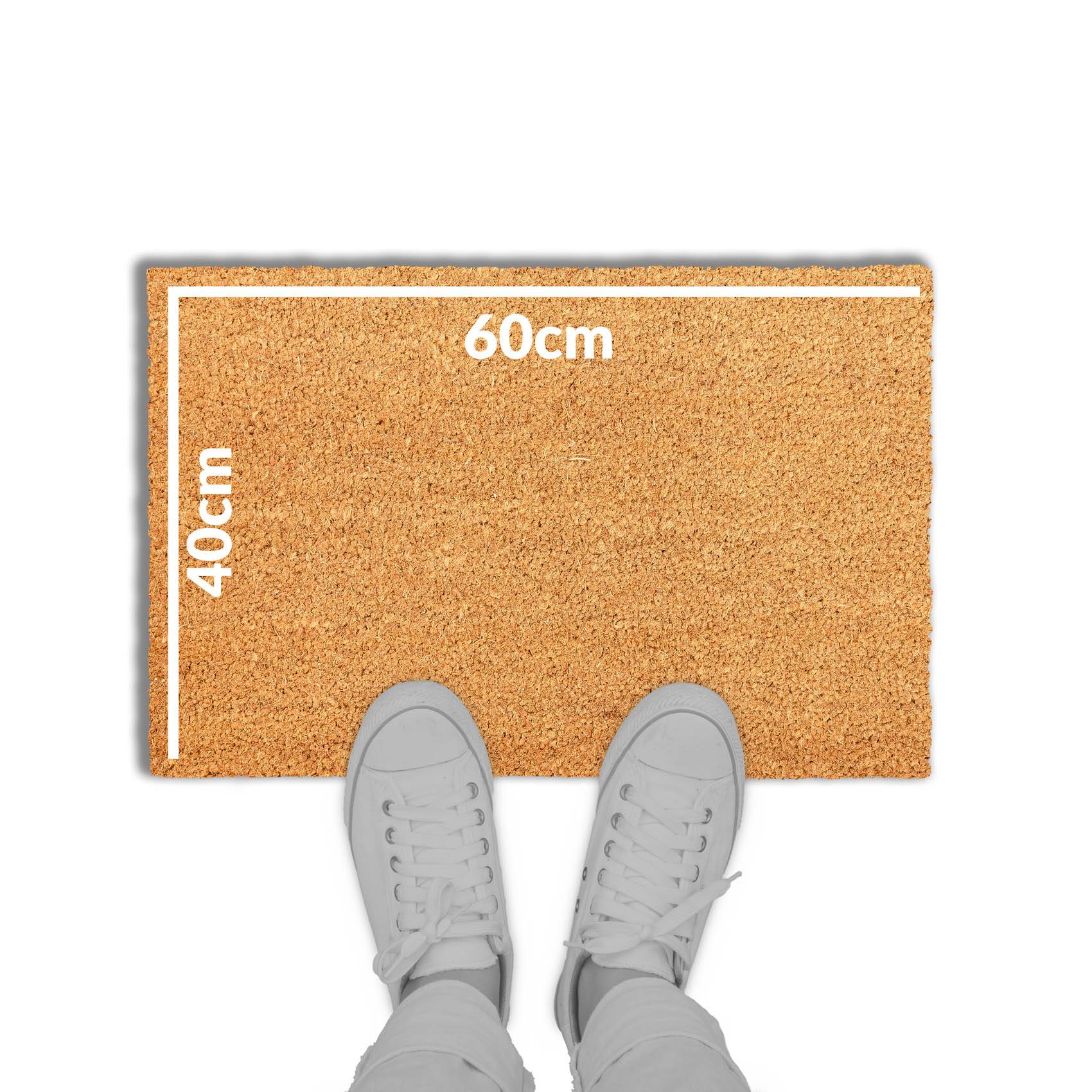 Kokosmatte Türvorleger Fußabstreifer Eco-Natur Beige 40x60cm Stärke 17mm