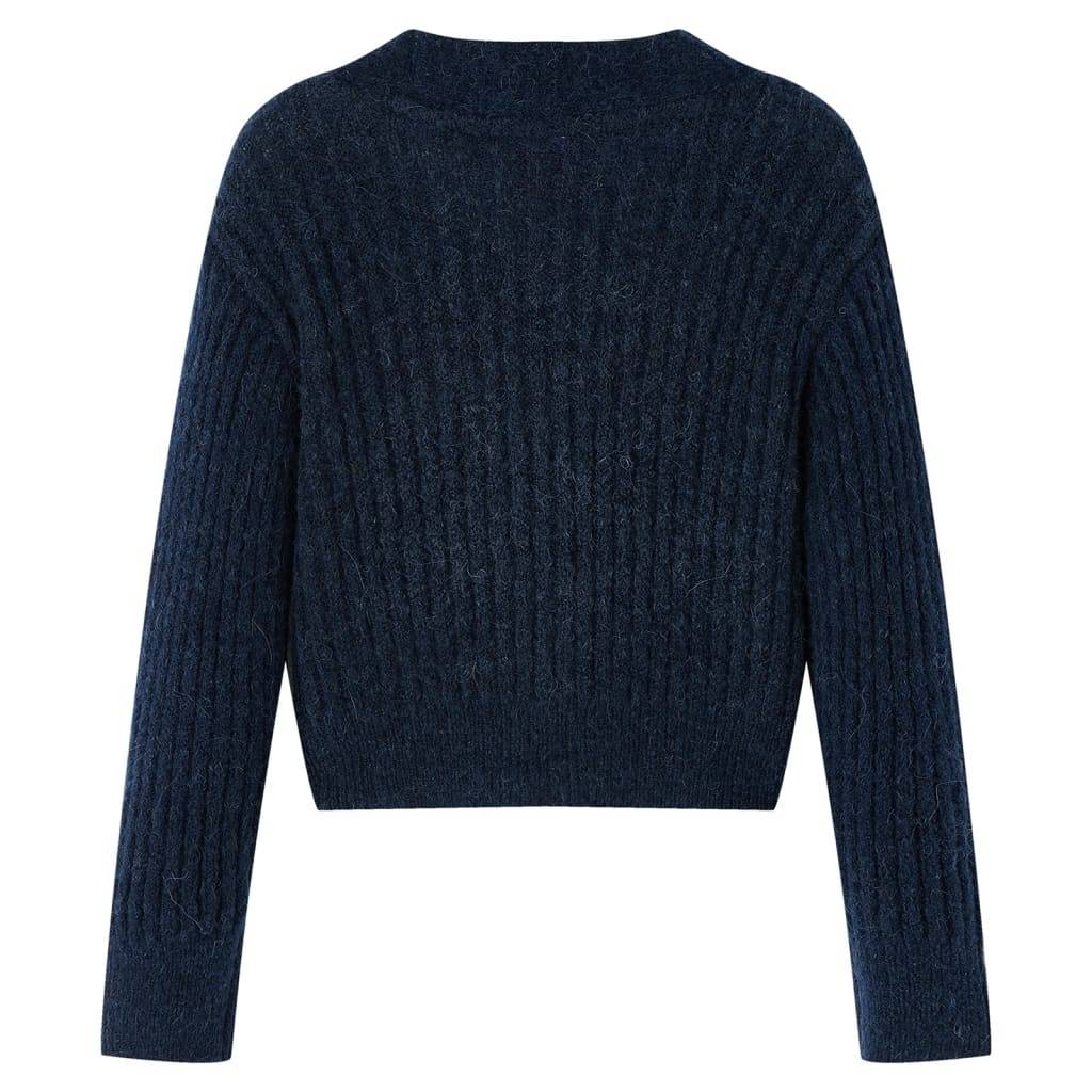 Kinder-Strickjacke Marineblau 128