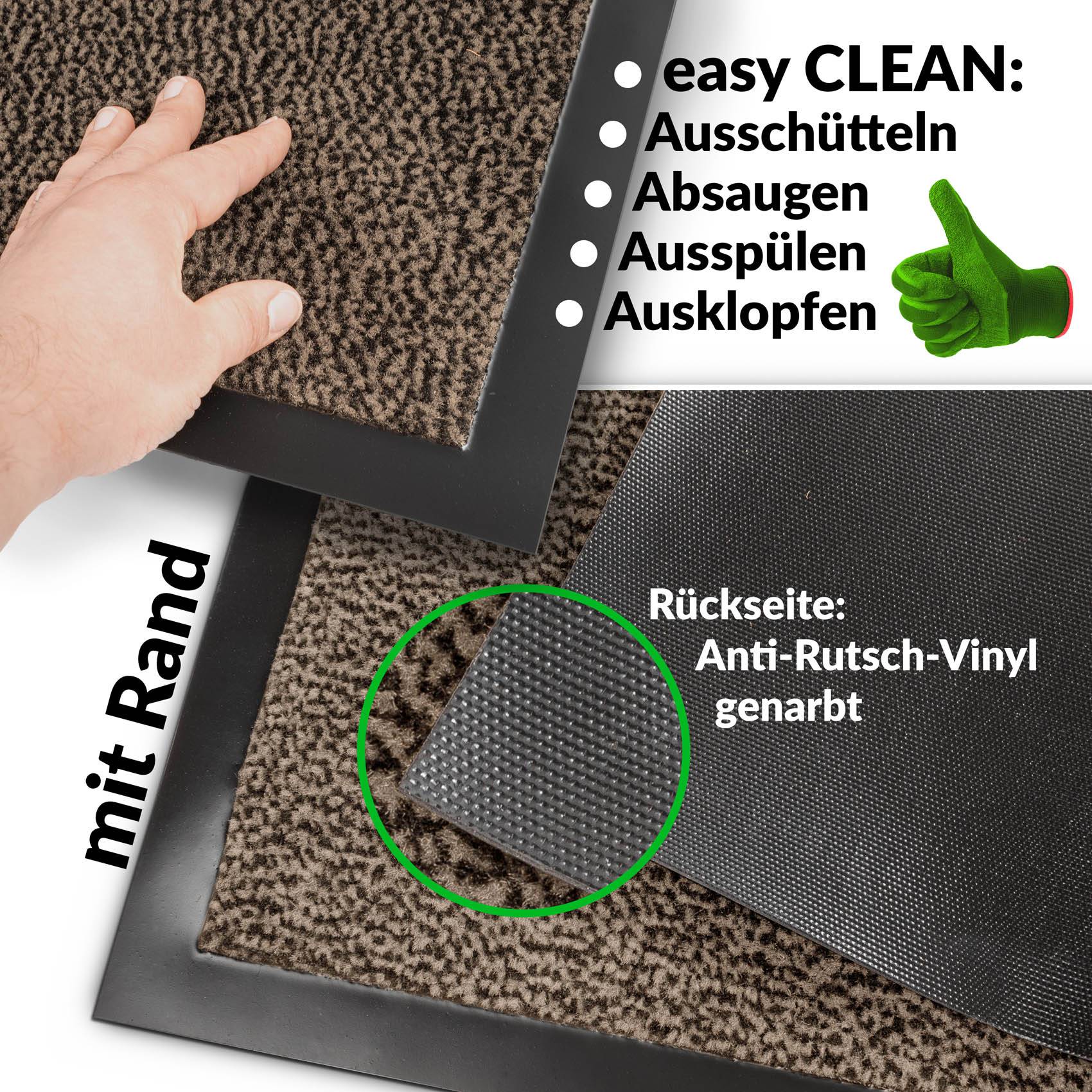 Fußabtreter Türteppich Schmutzfangmatte Home Business Beige 90x120cm