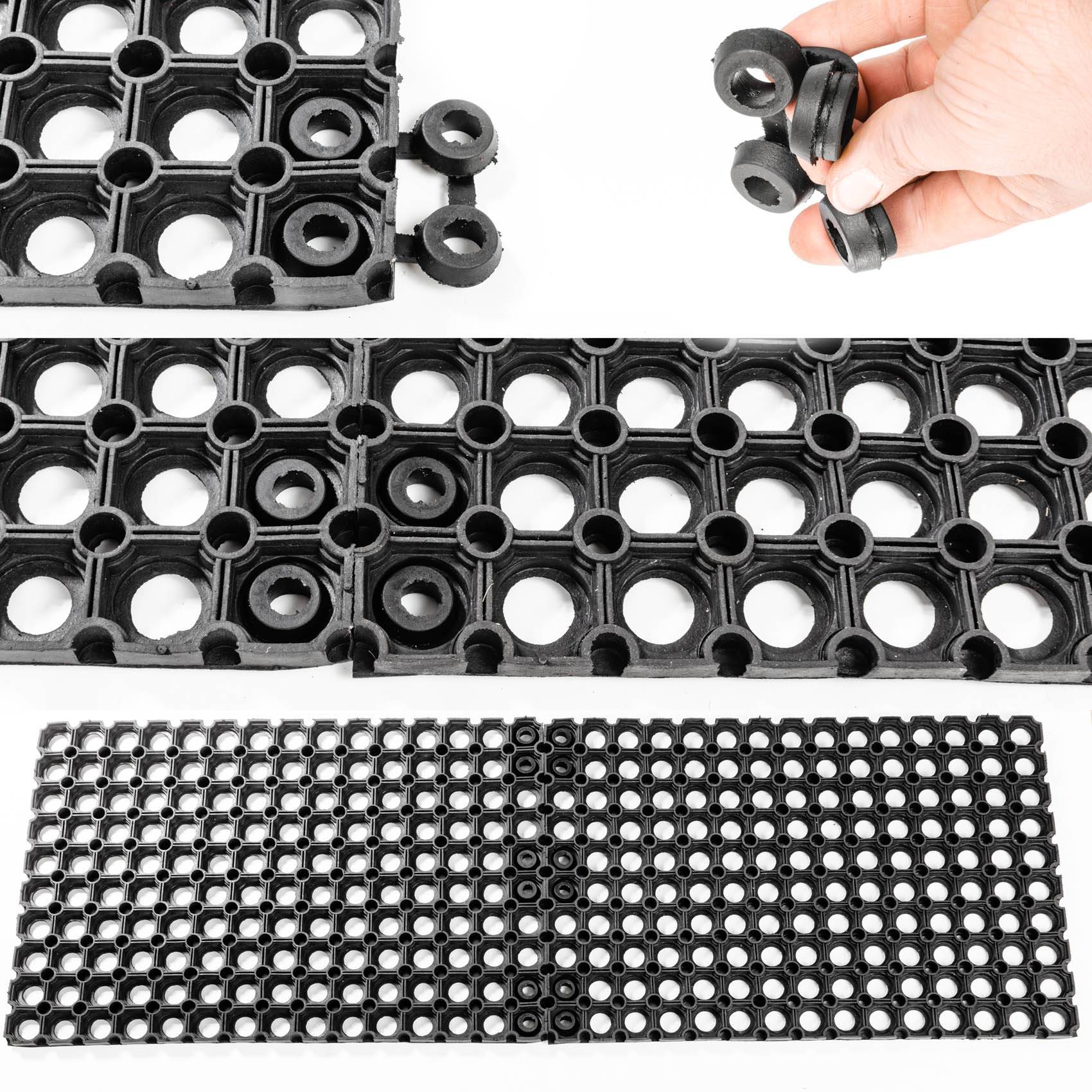 Verbinder für Ringgummimatte Ringamtte Schwarz