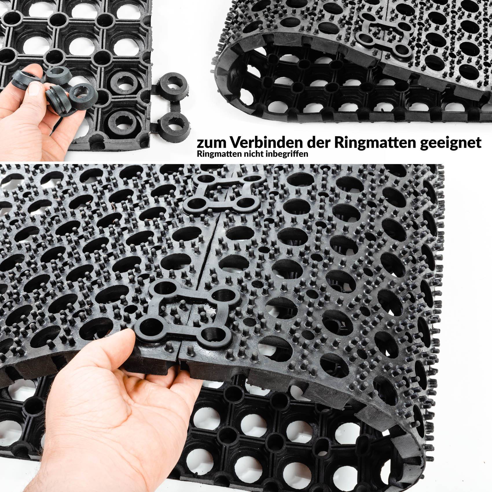 Verbinder für Ringgummimatte Ringamtte Schwarz