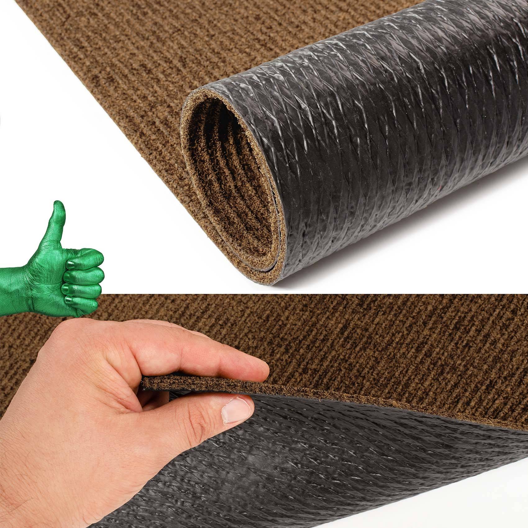 ANRO Schmutzfangmatte Sauberlaufmatte Schmutzfangläufer Teppich Läufer Flur STRIBET 45x75cm Hellbraun --- !!! --- ABGESCHRIEBEN --- !!! ---