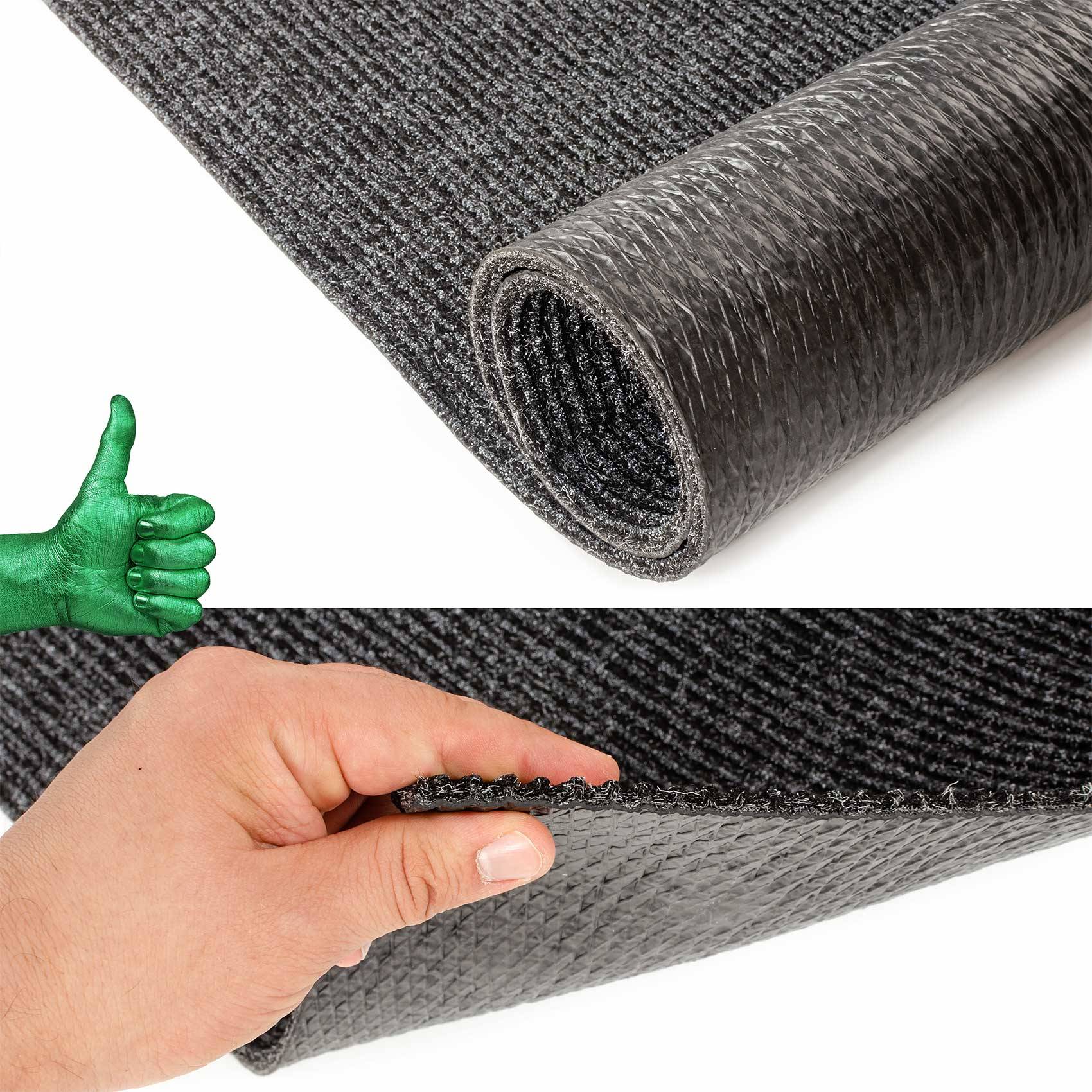 ANRO Schmutzfangmatte Sauberlaufmatte Schmutzfangläufer Teppich Läufer Flur STRIBET 40x60cm Schwarz --- !!! --- ABGESCHRIEBEN --- !!! ---