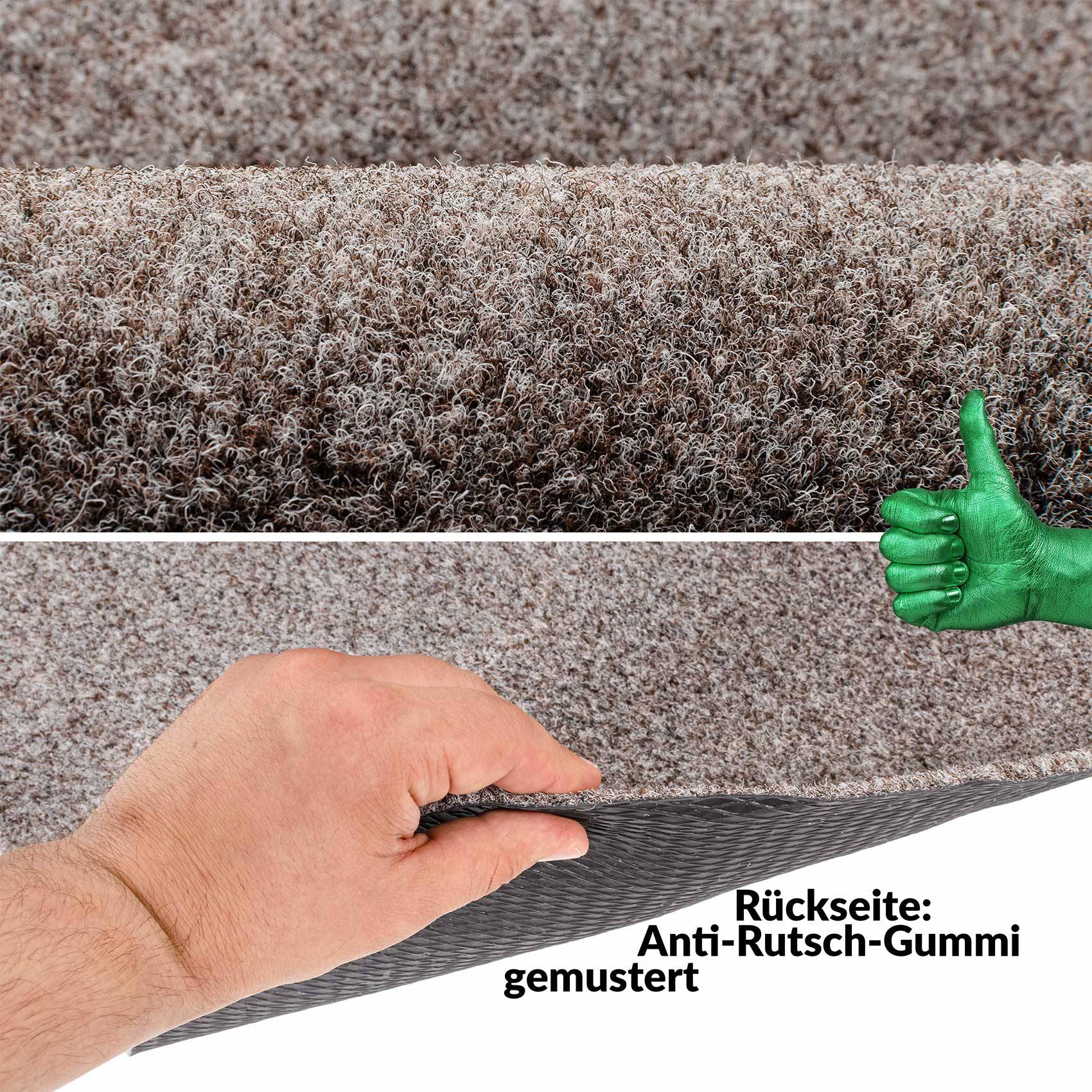 Fußabtreter Schmutzfangmatte Fußmatte Sauberlaufmatte Fußabstreifer Eingang POET 40x80cm Hellbraun