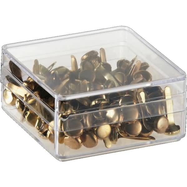 Musterbeutelklammer rund Gr. 3 7x17mm vermessingt VE=100 Stück