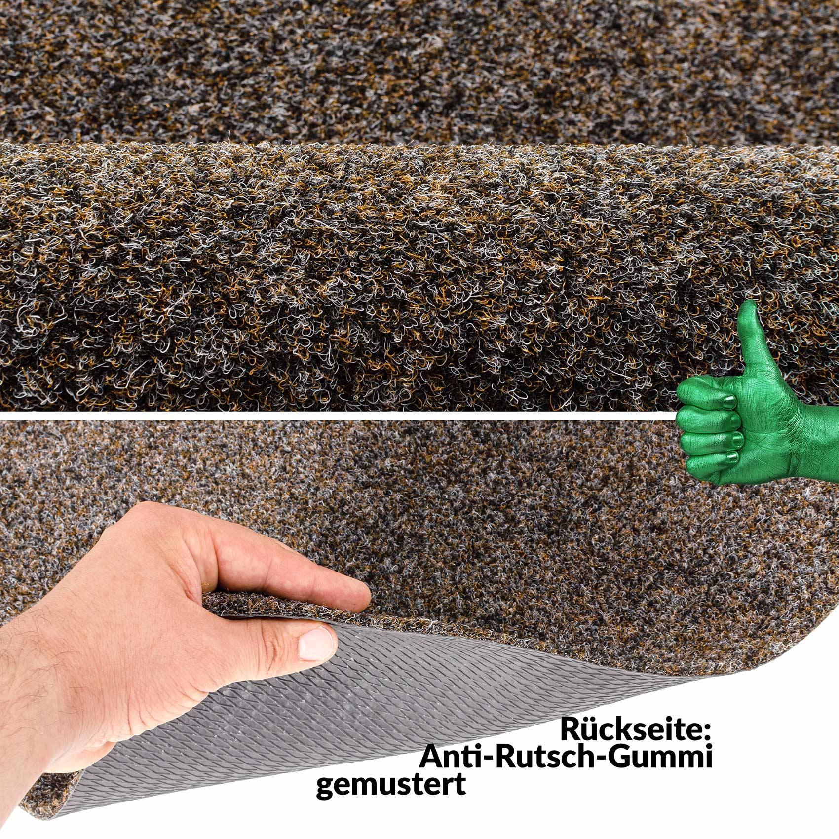 Fußabtreter Schmutzfangmatte Fußmatte Sauberlaufmatte Fußabstreifer Eingang POET 80x120cm Dunkelbraun