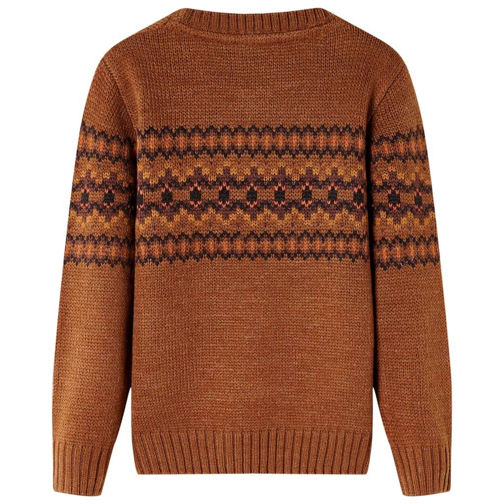 Kinderpullover Gestrickt Cognac 92