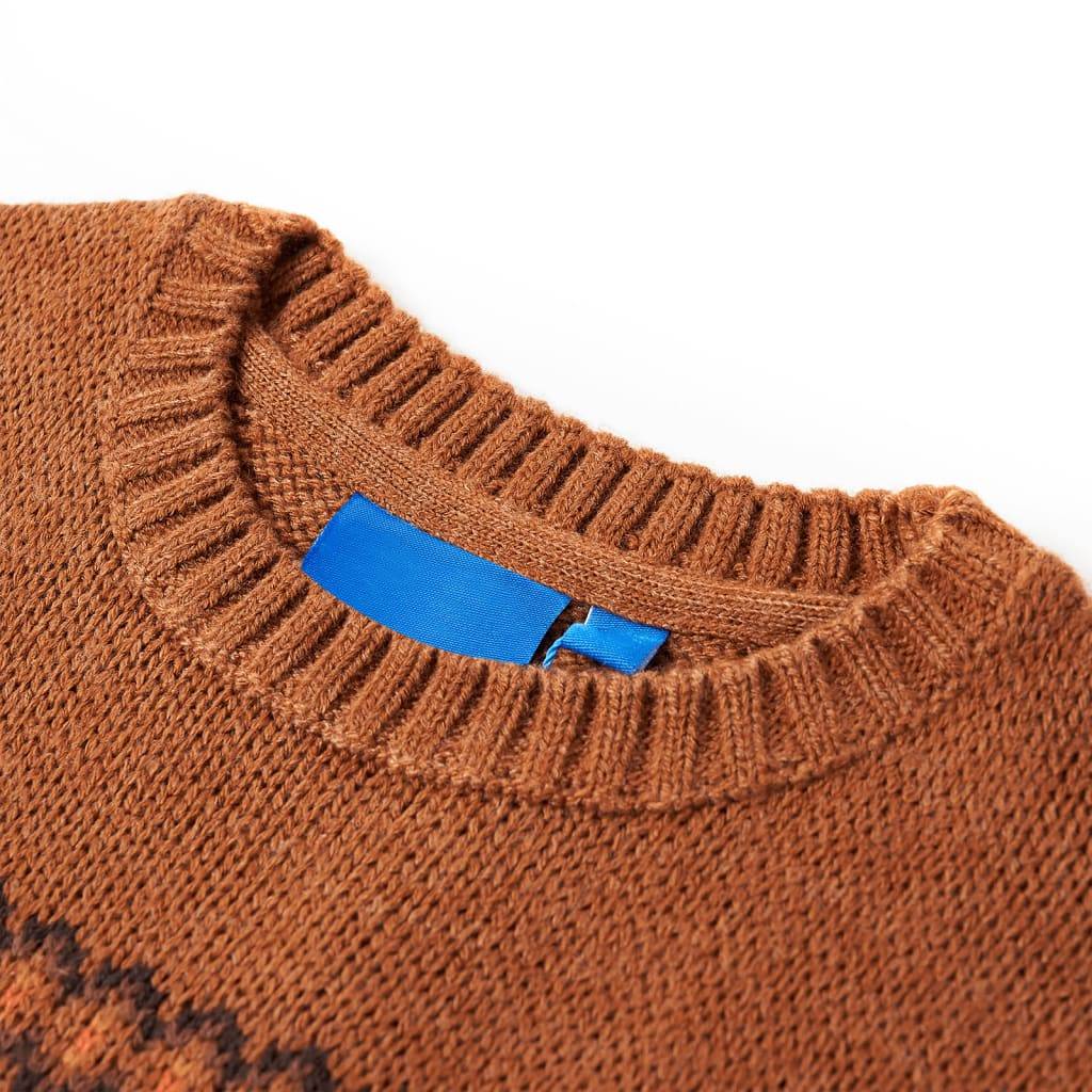 Kinderpullover Gestrickt Cognac 92