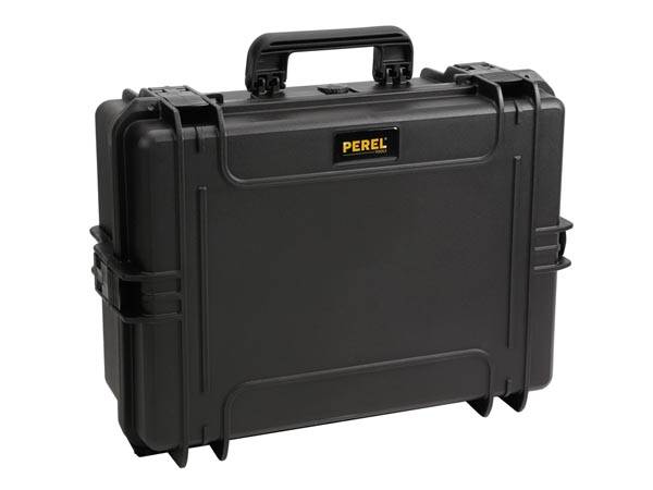 Perel Hartschalen Werkzeugkoffer, wasserdicht (IP67), 2 Schlösser, Schwarz