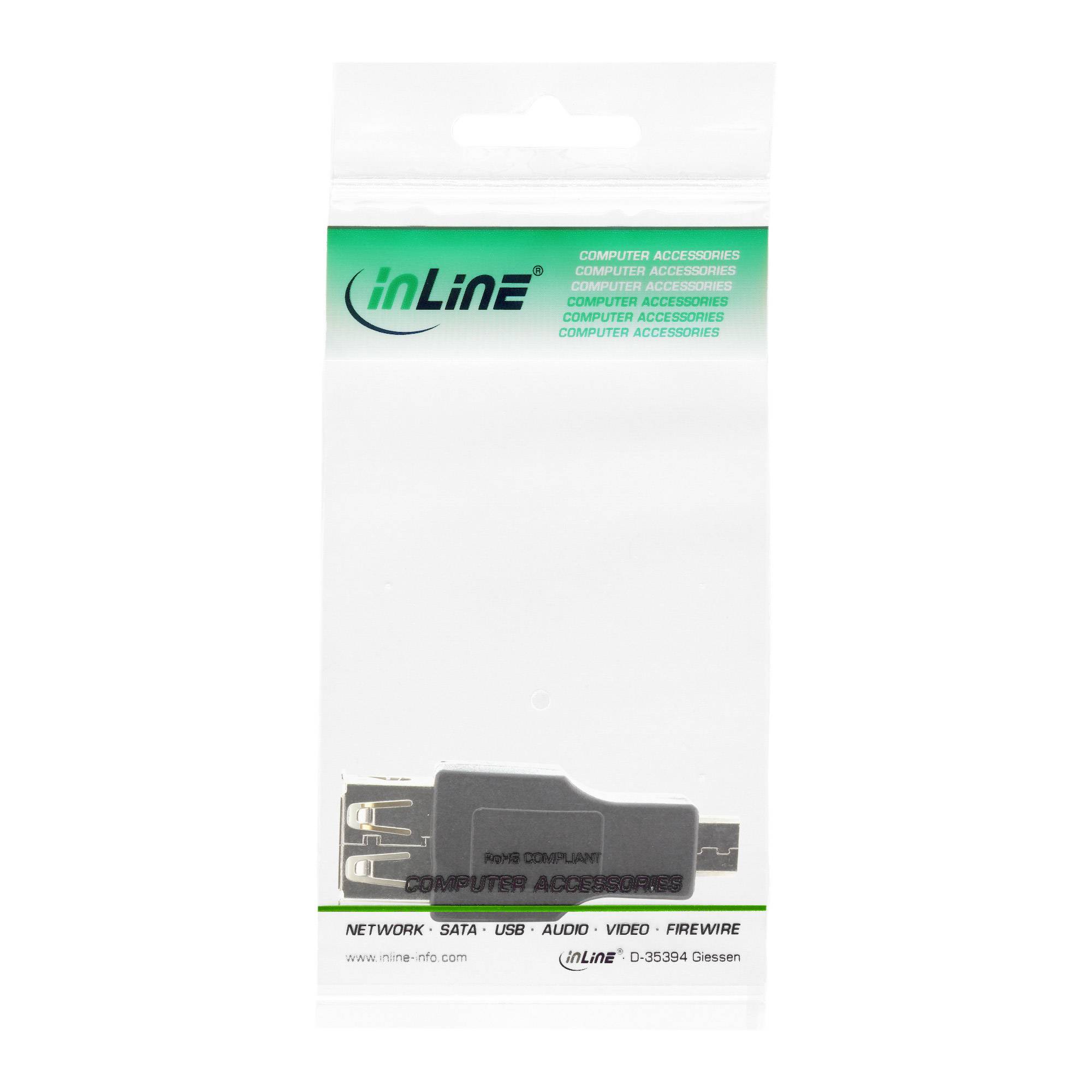 INLINE - Micro-USB OTG Adapter - Micro-B Stecker an USB A Buchse