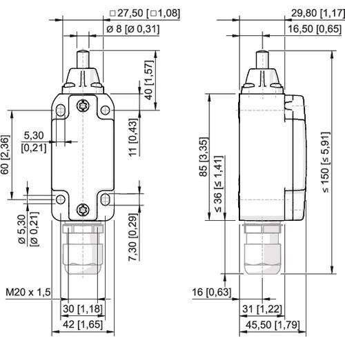 Stahl Positionsschalter 8070/2-1-W-U60